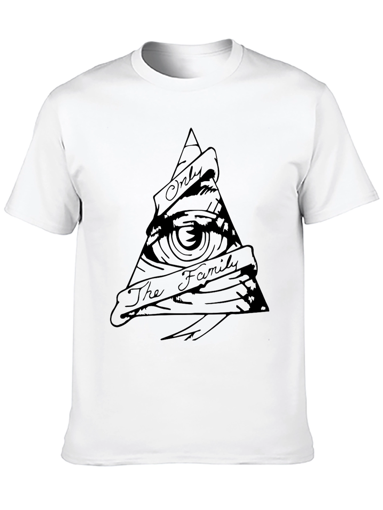 Black Illuminati Eye Graphic Black T-Shirt view 10