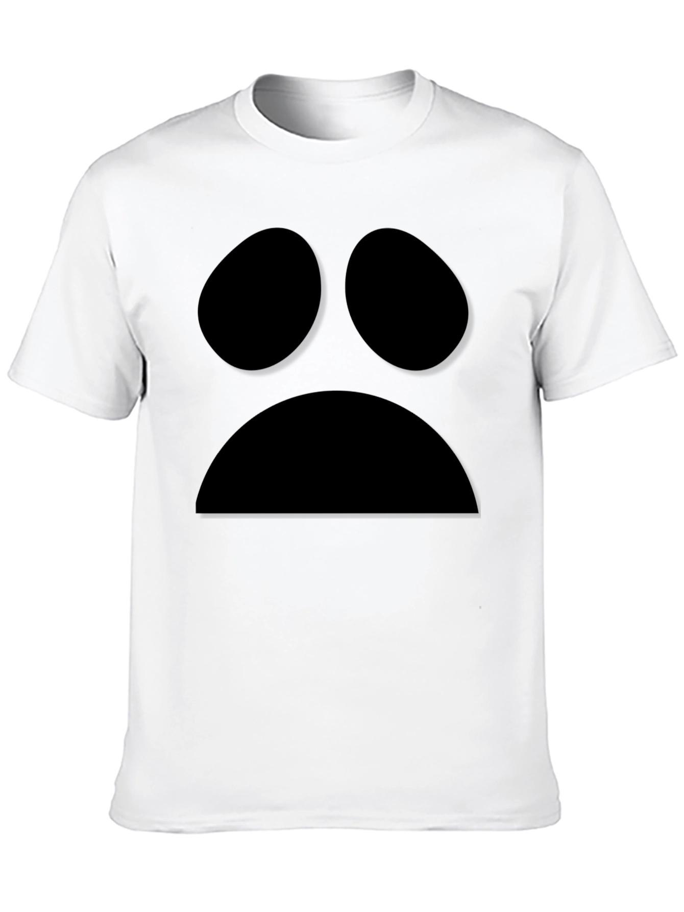 Black Sad Face Graphic Black T-Shirt view 10