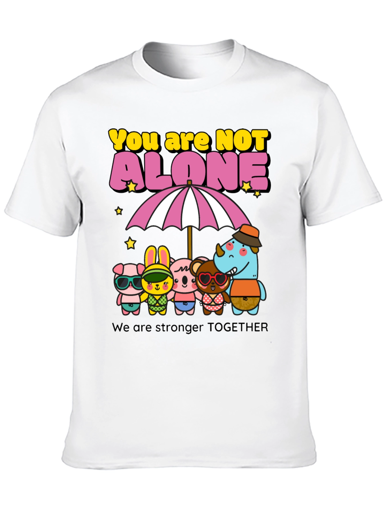 Black You Are Not Alone Graphic Tee view 10