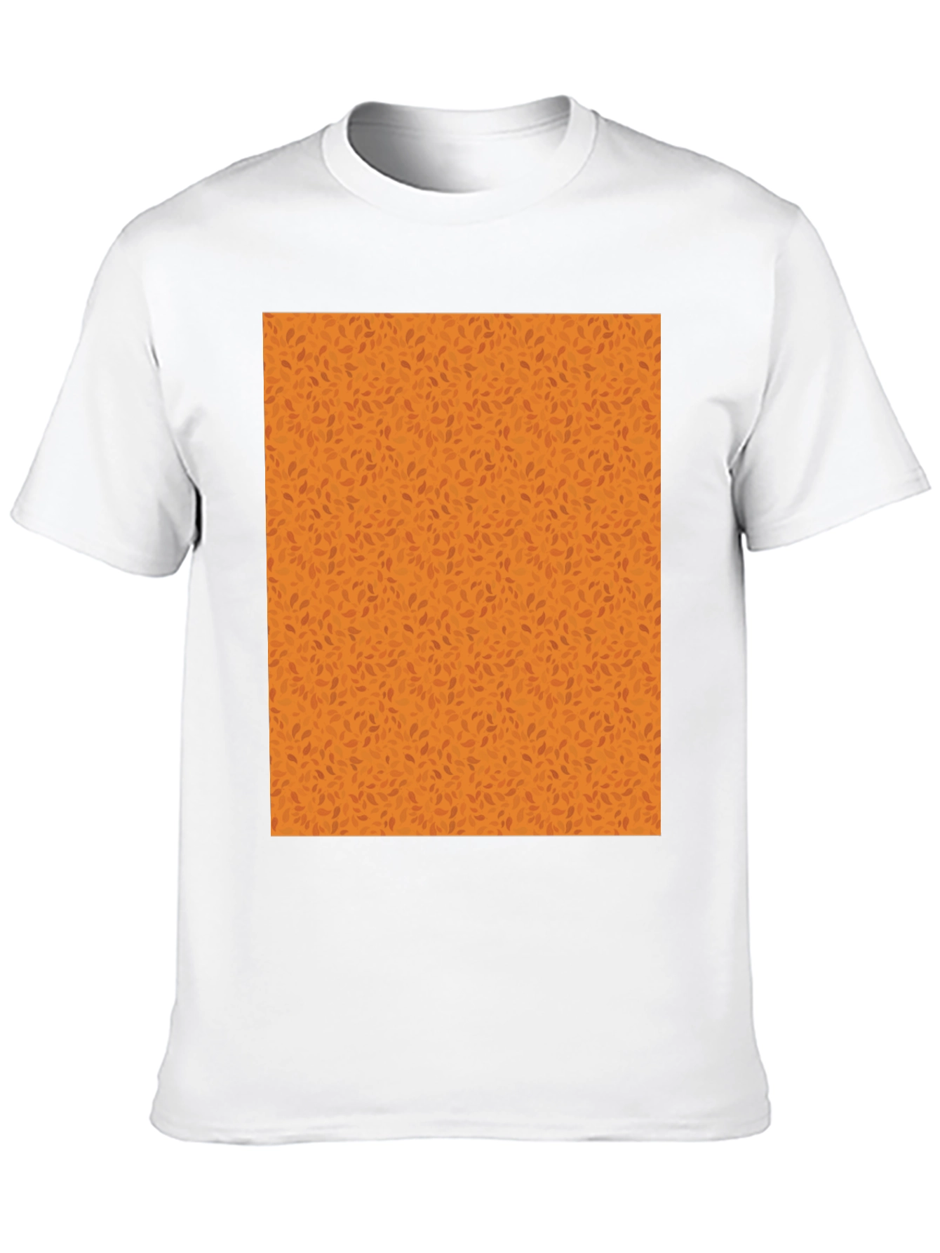 Black Black Tee with Autumn Leaf Pattern view 10