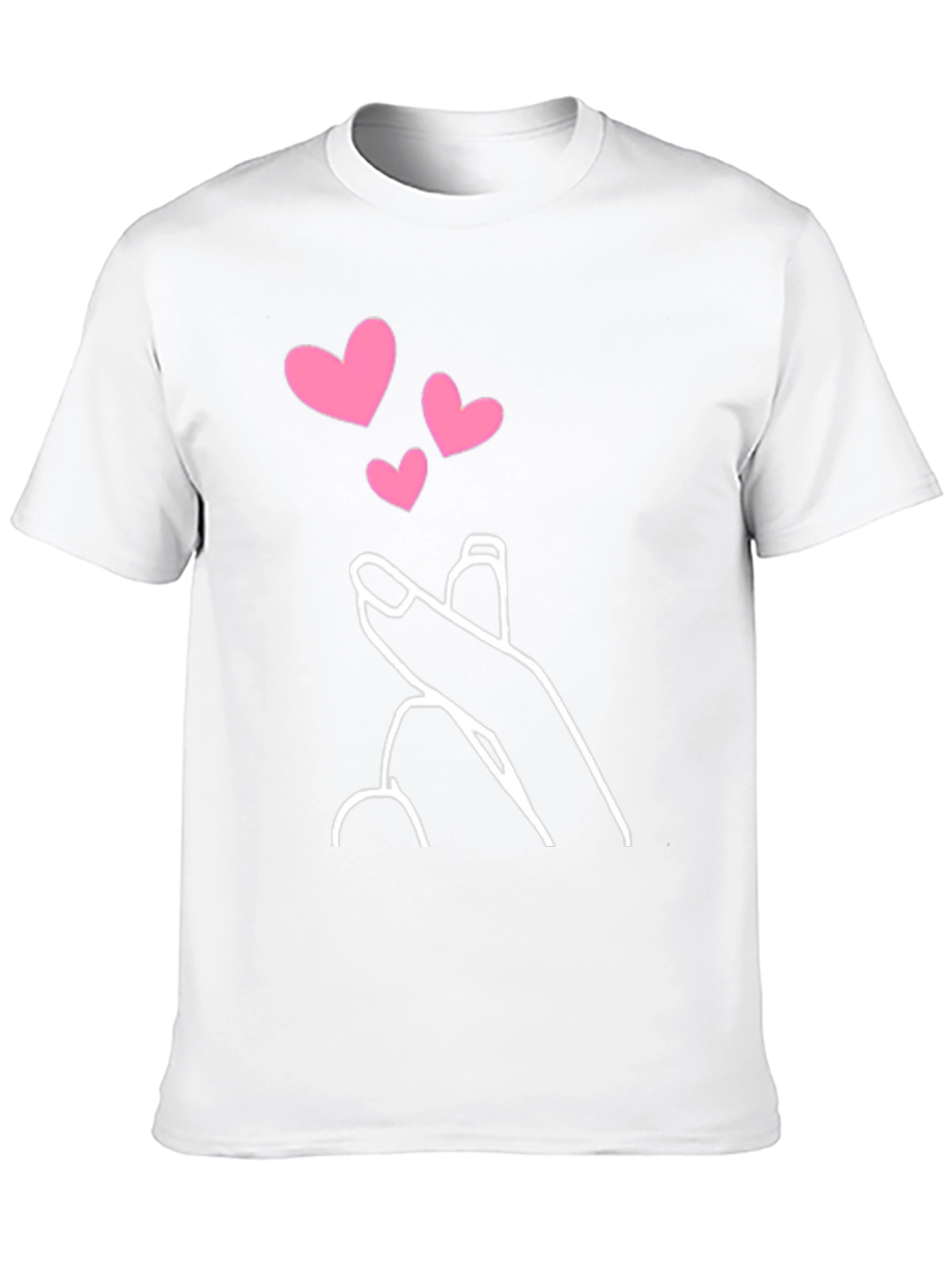 Black Heart Finger Gesture Graphic Tee - Stylish Casual Wear view 10