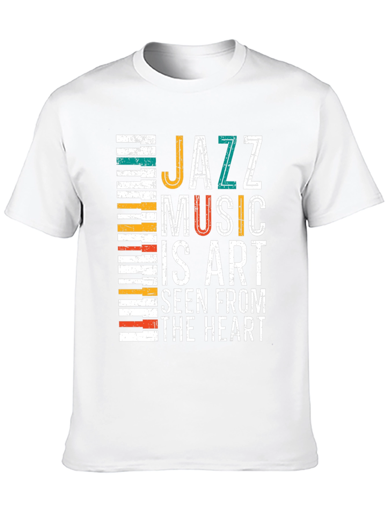 Black Jazz Music Art T-Shirt view 10