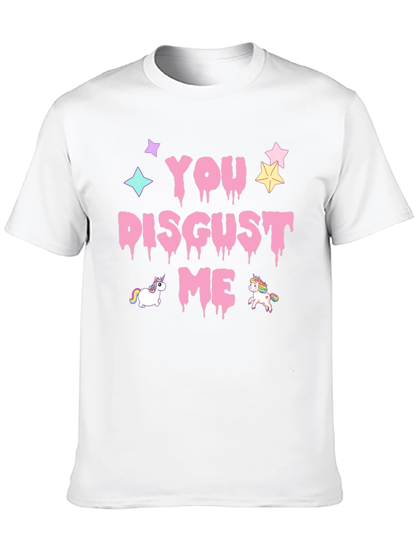 Black You Disgust Me Unicorns Graphic T-Shirt view 10