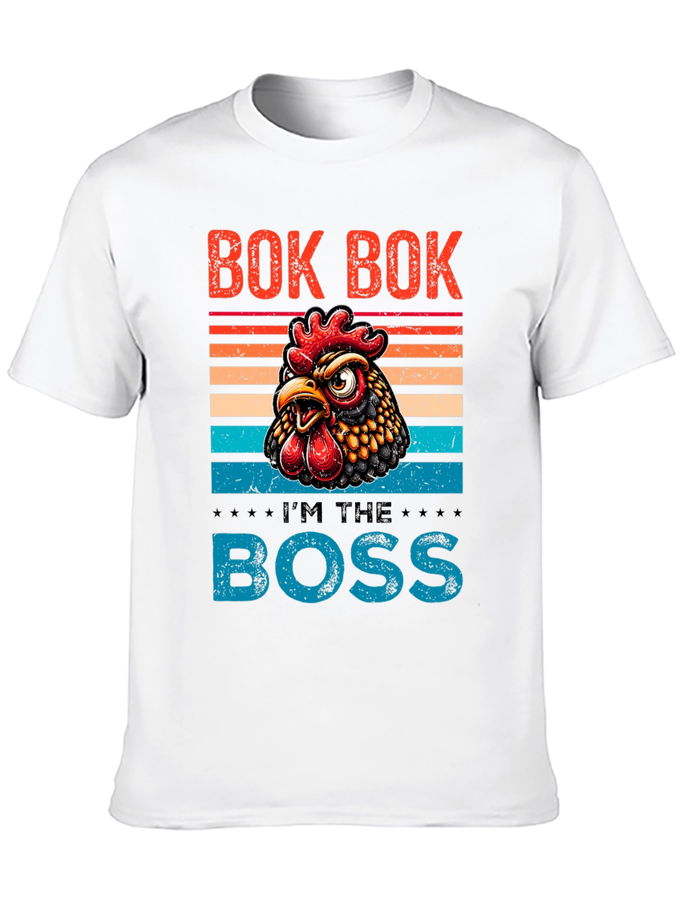 Black Bok Bok I'm the Boss Chicken Graphic Tee view 10
