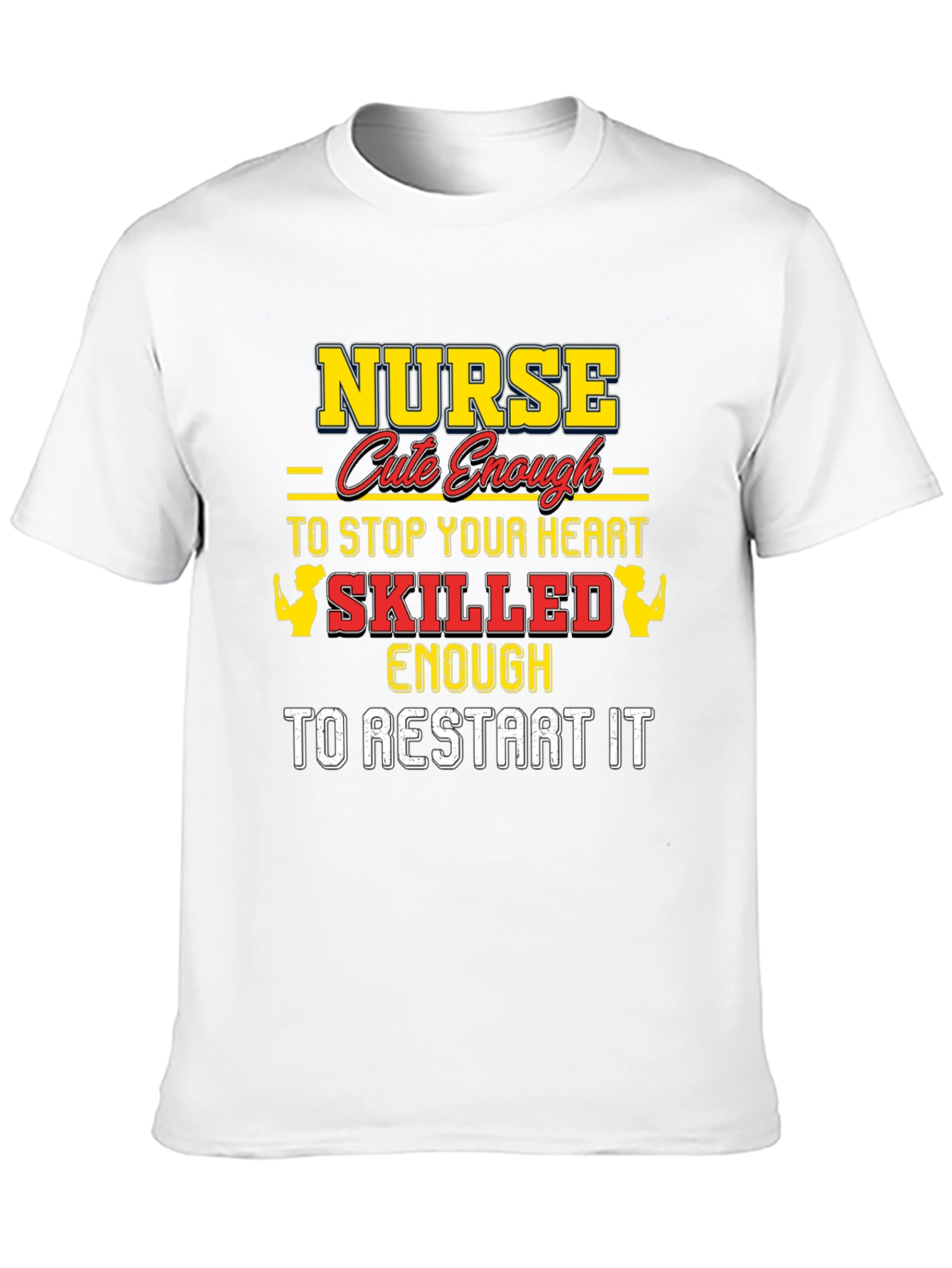 Black Nurse Cute Enough T-Shirt view 10