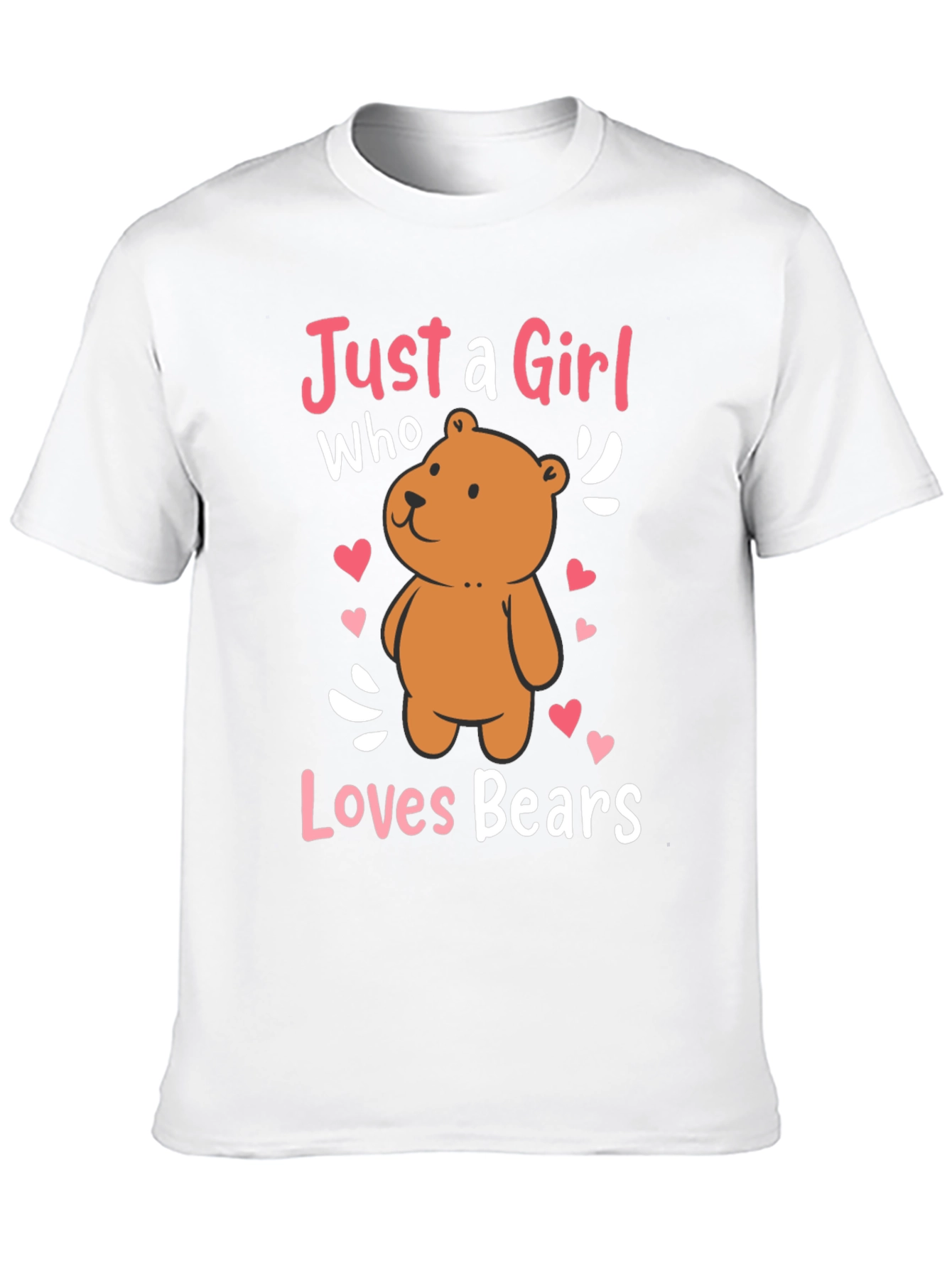 Black Just a Girl Who Loves Bears T-Shirt view 10