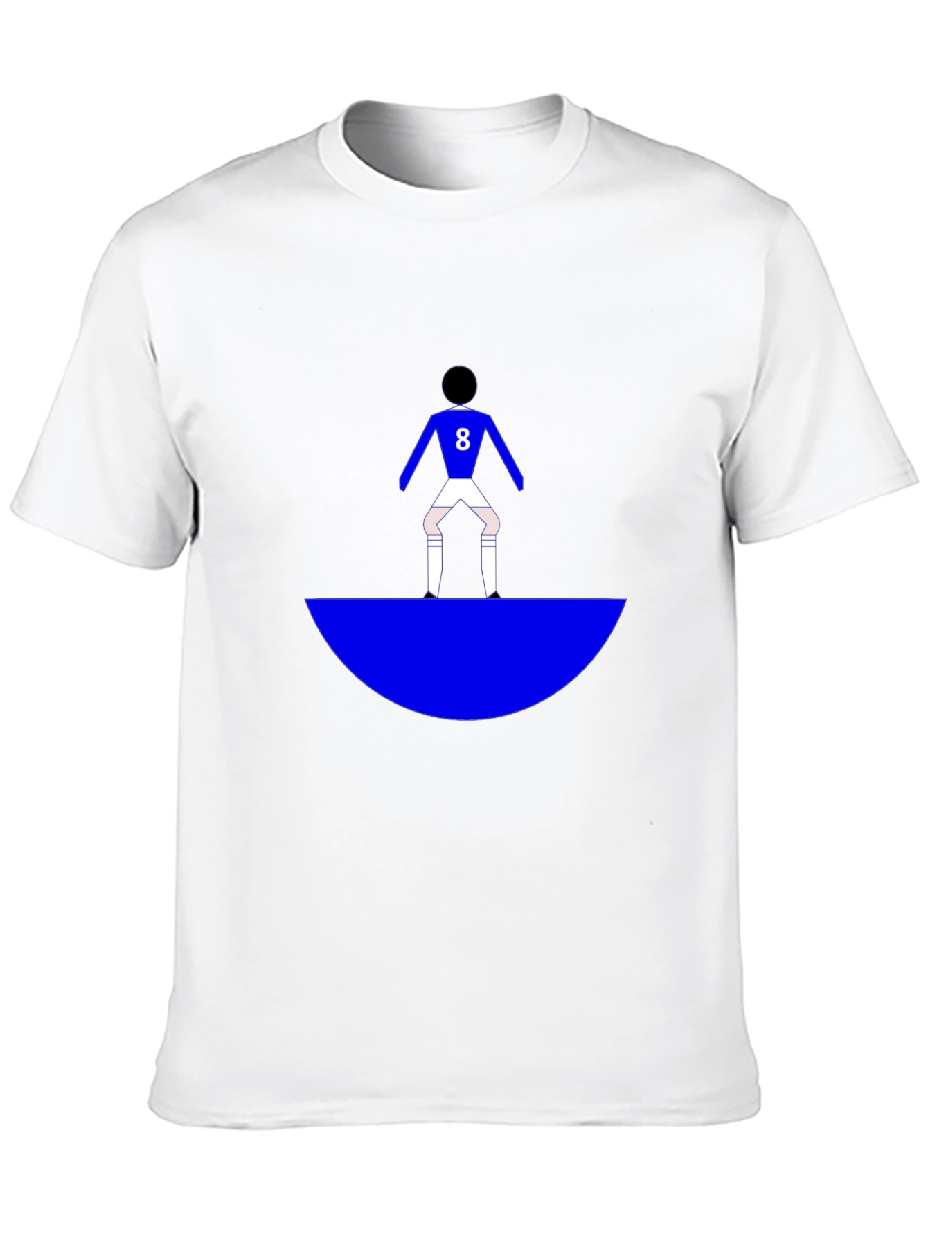 Black Soccer Player Graphic Tee - Black Cotton Blend T-Shirt view 10