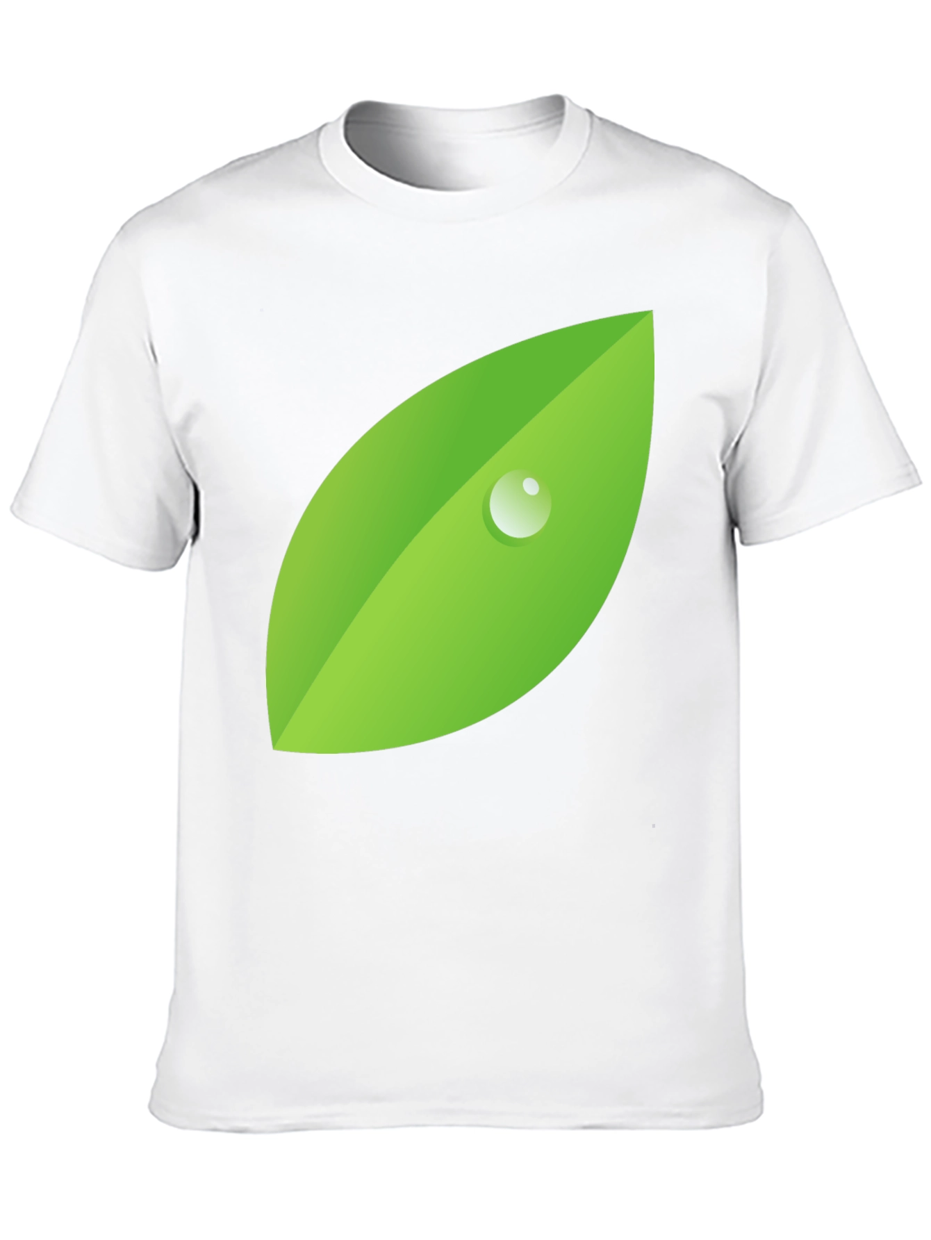 Nature's Drop Tee - Black, Leaf Graphic - 10
