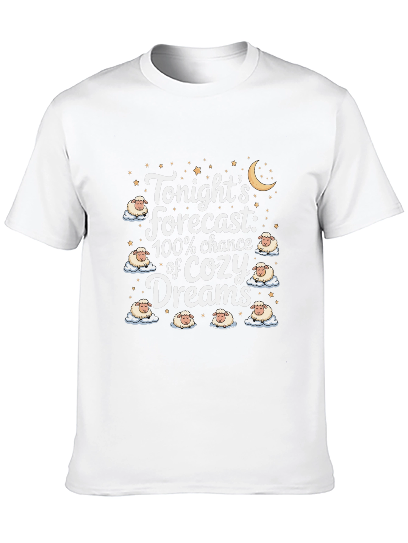 Black Cozy Dreams Forecast T-Shirt - Soft Cotton Sleep Shirt view 10