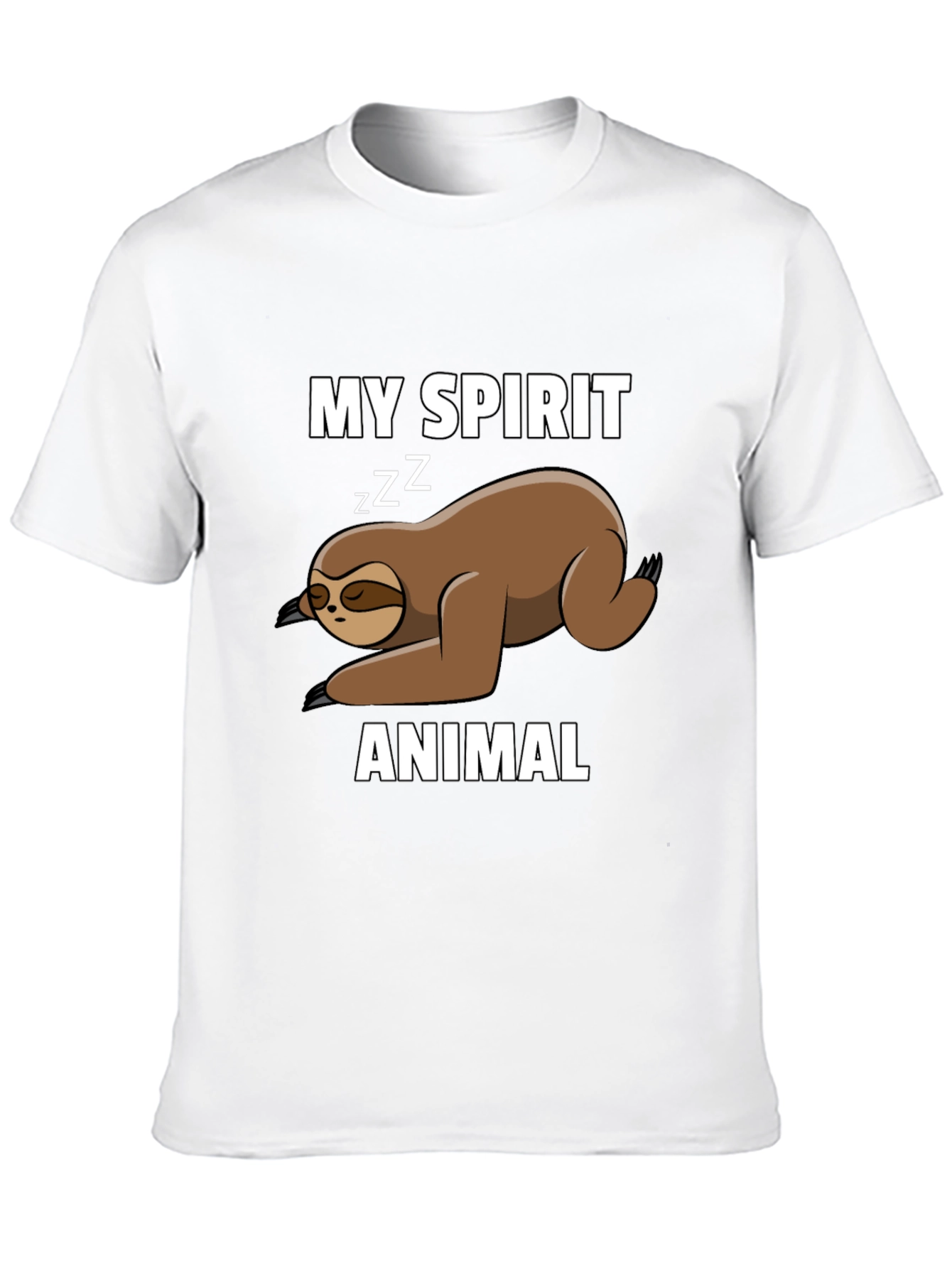 Black My Spirit Animal Sloth T-Shirt view 10