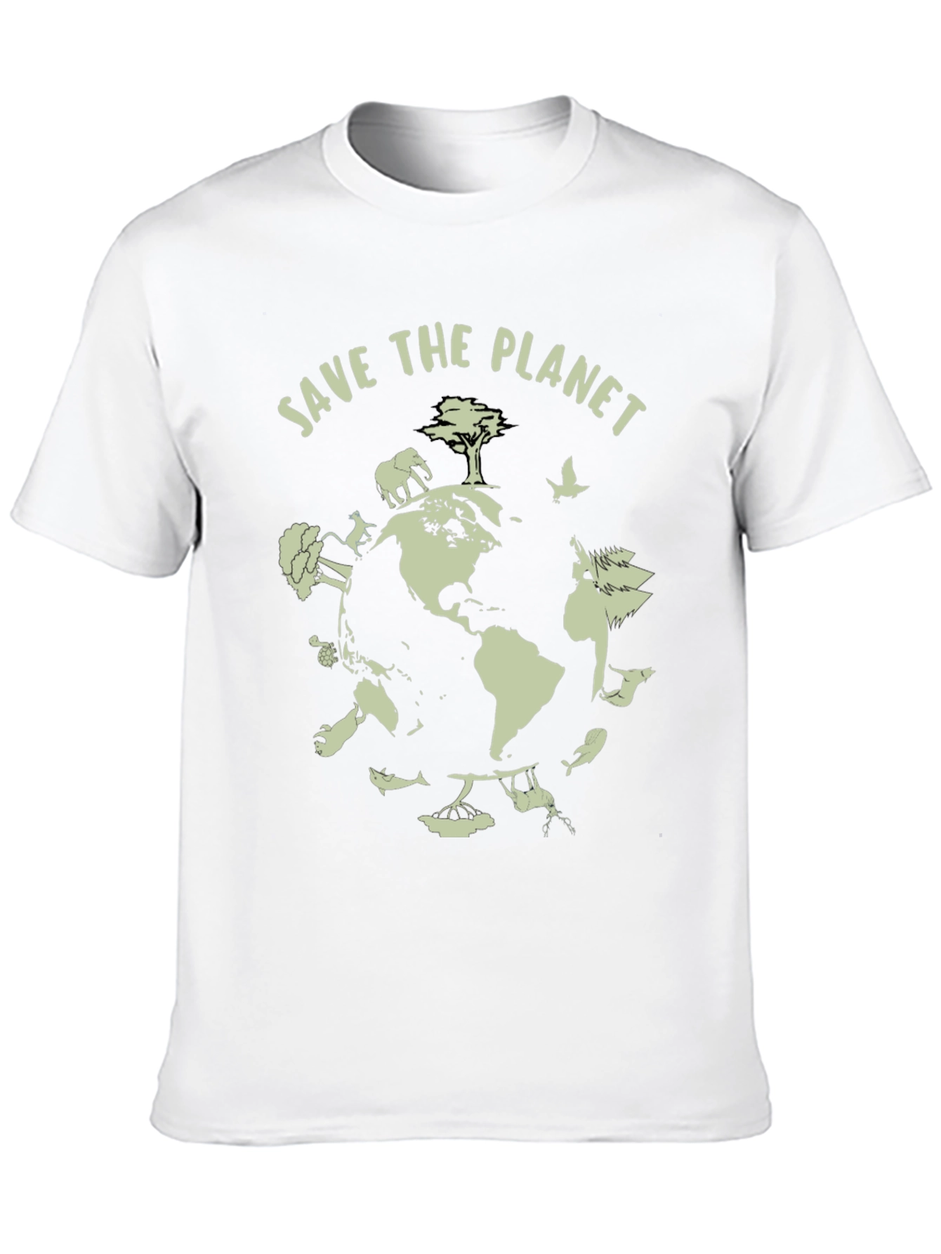Black Save the Planet Graphic T-Shirt view 10