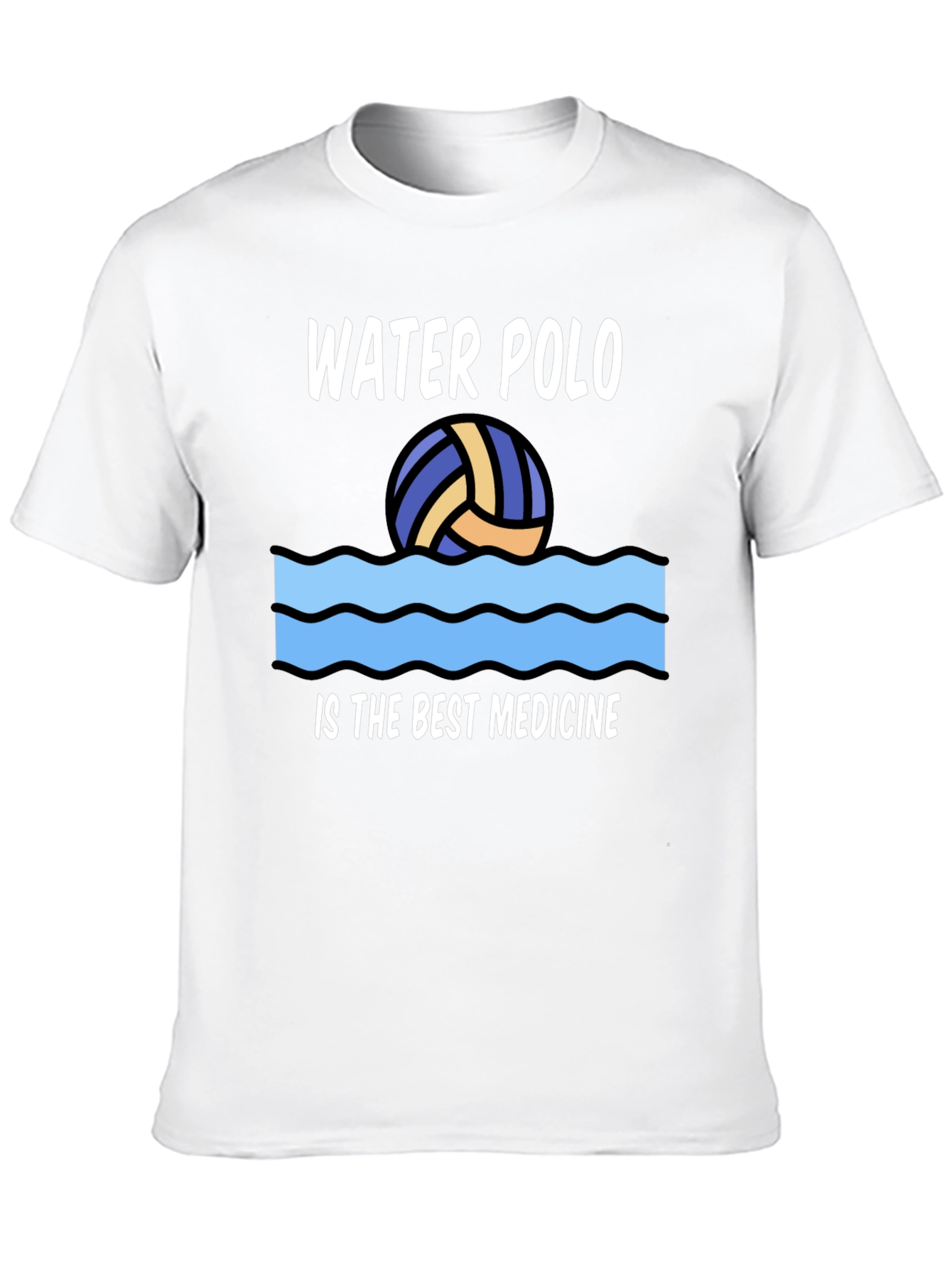 Black Water Polo Best Medicine Graphic T-Shirt view 10