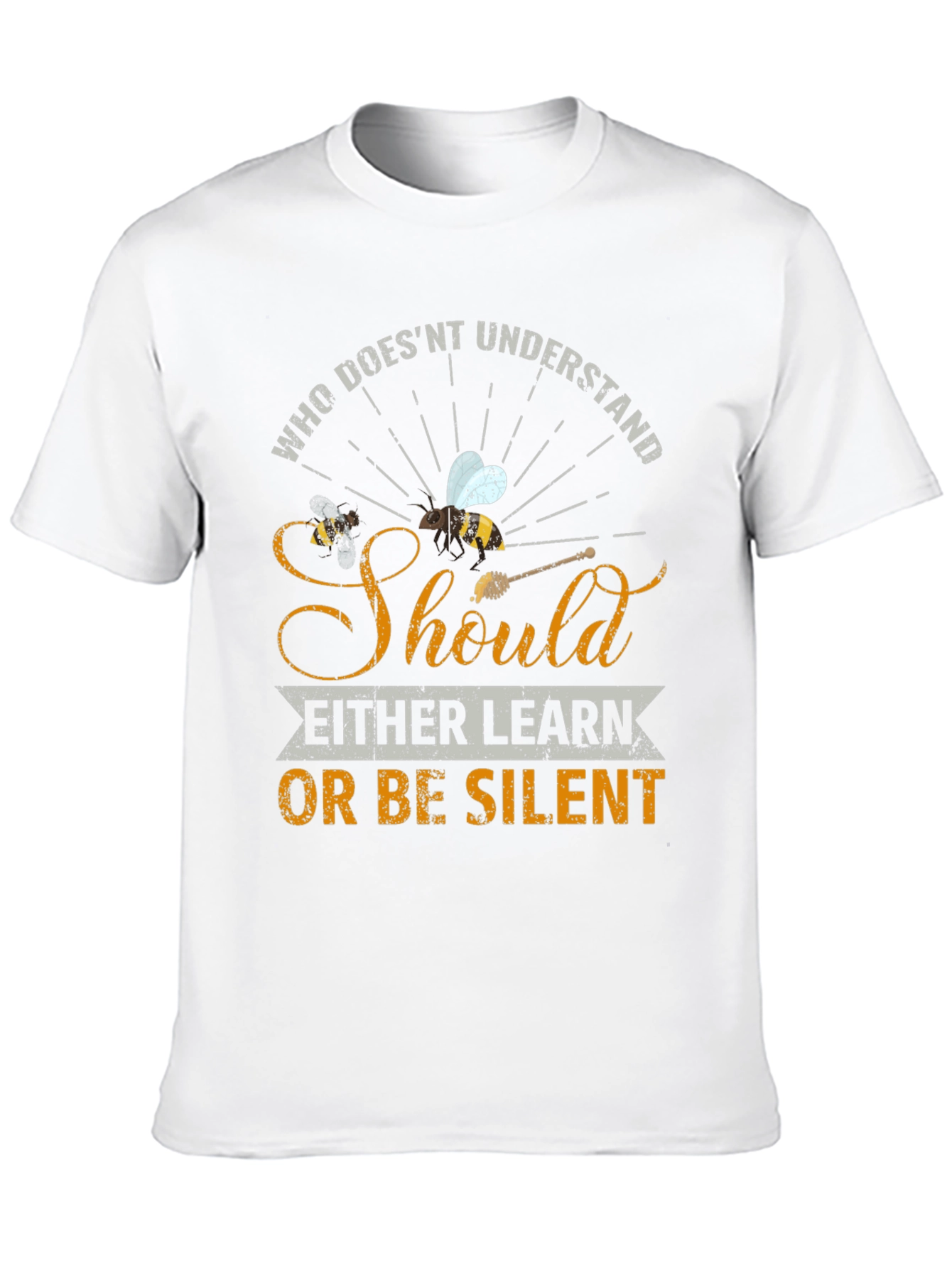 Black Who Doesn't Understand Bees T-Shirt view 10