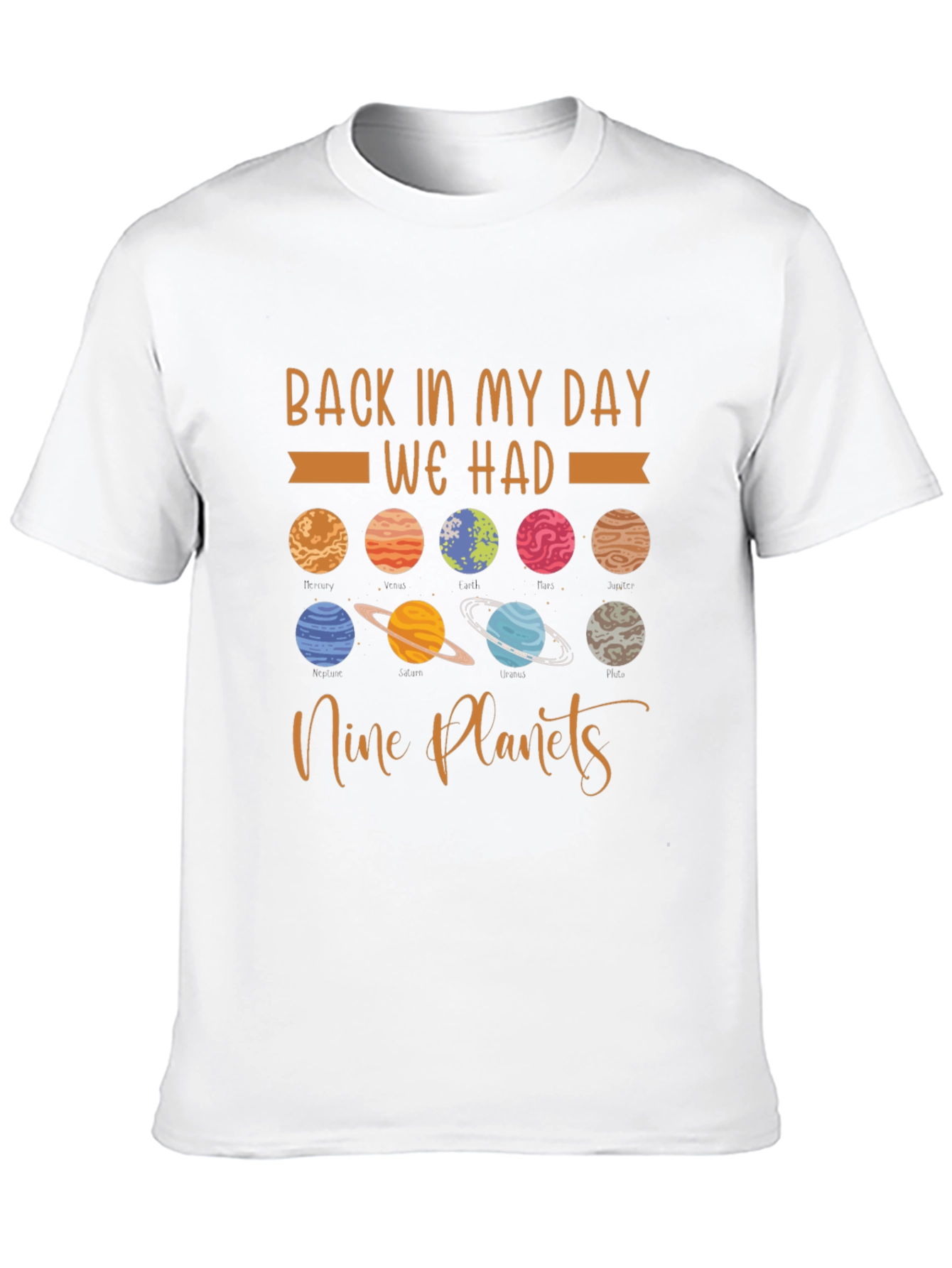 Black Nine Planets Graphic T-Shirt view 10