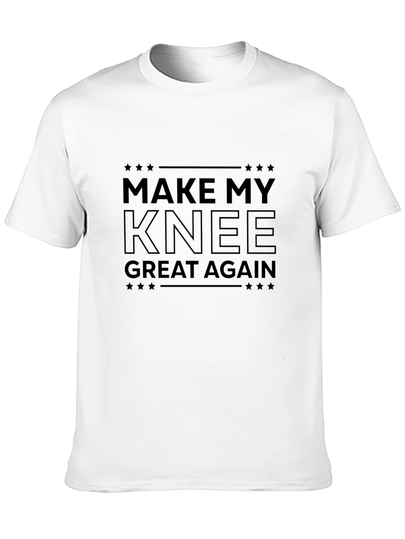 Black Make My Knee Great Again Black T-Shirt view 10