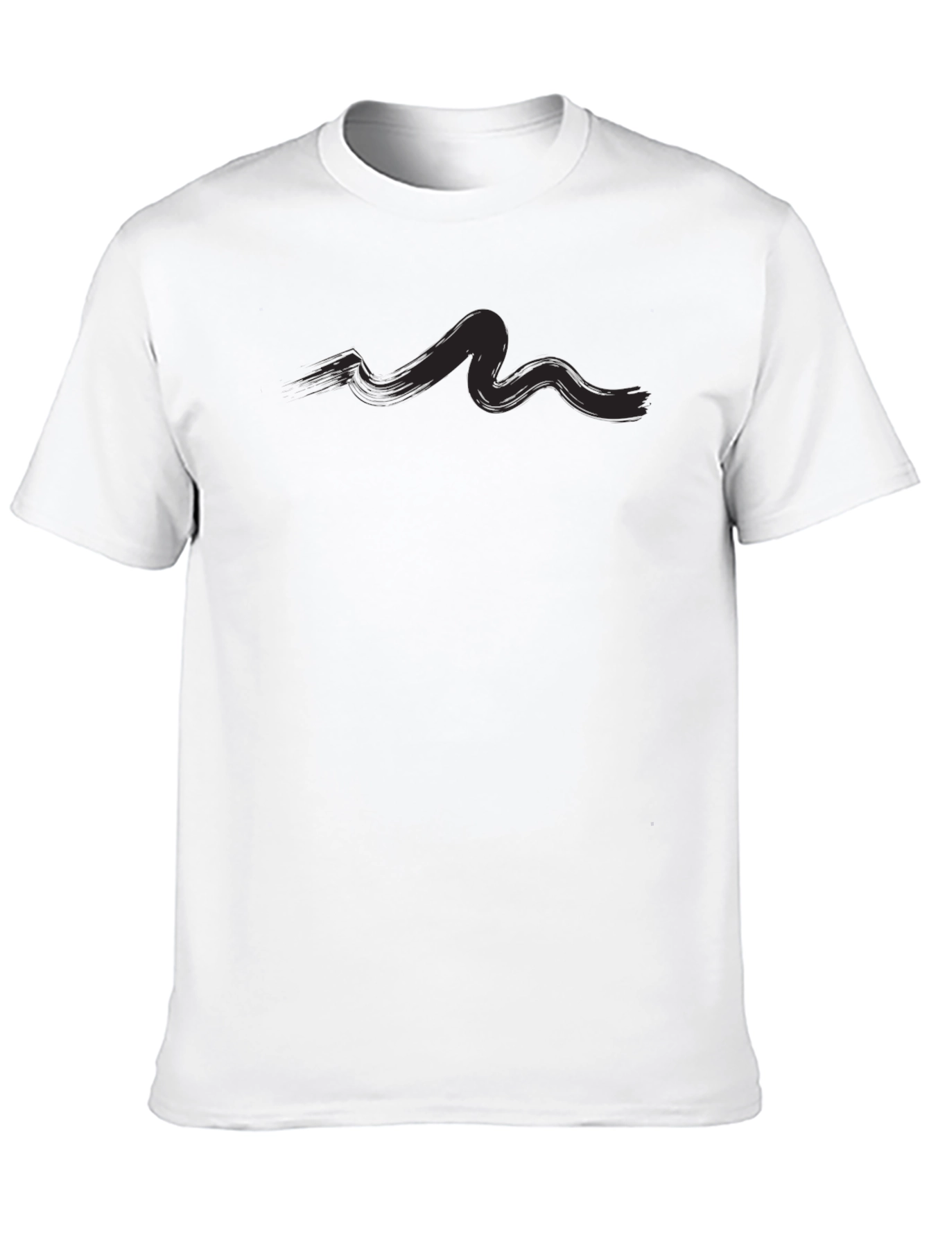 Black Men's Casual Black Graphic Tee Shirt view 10