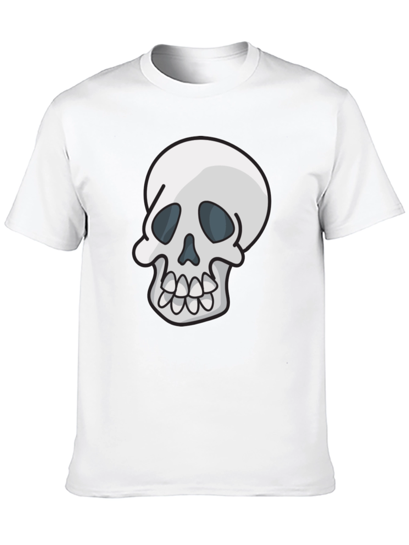 Black Skull Graphic Tee - Casual Black T-Shirt view 10