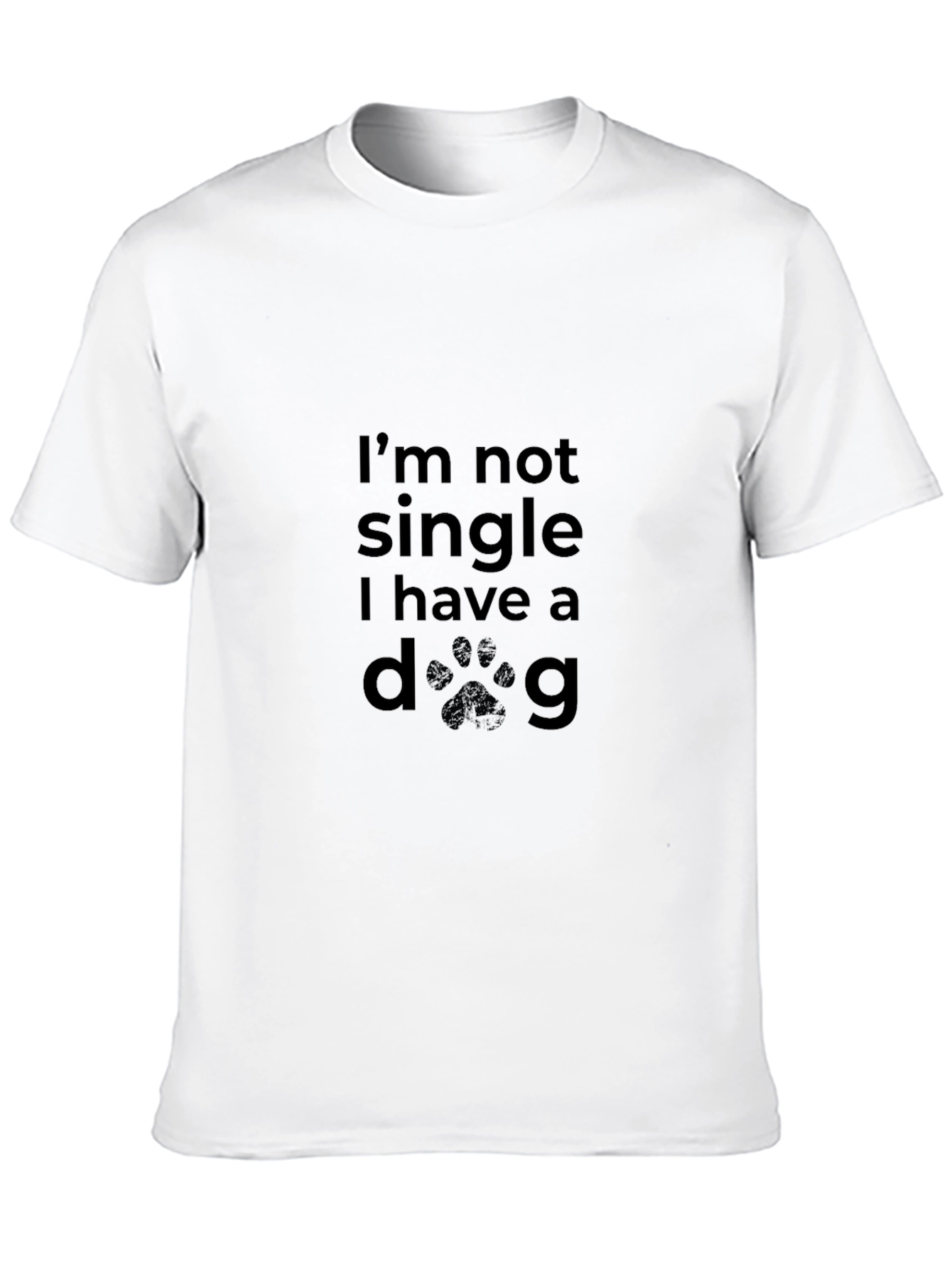 Black I'm Not Single I Have a Dog Tee view 10