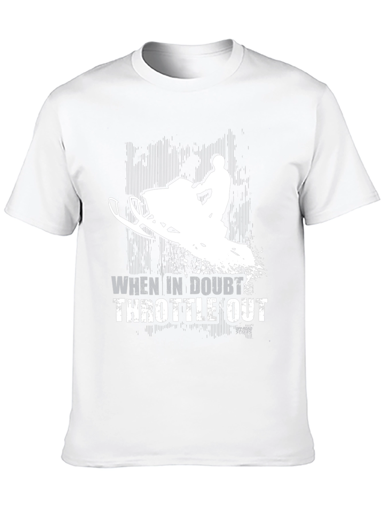 Black When in Doubt Throttle Out Snowmobile Black T-Shirt view 10
