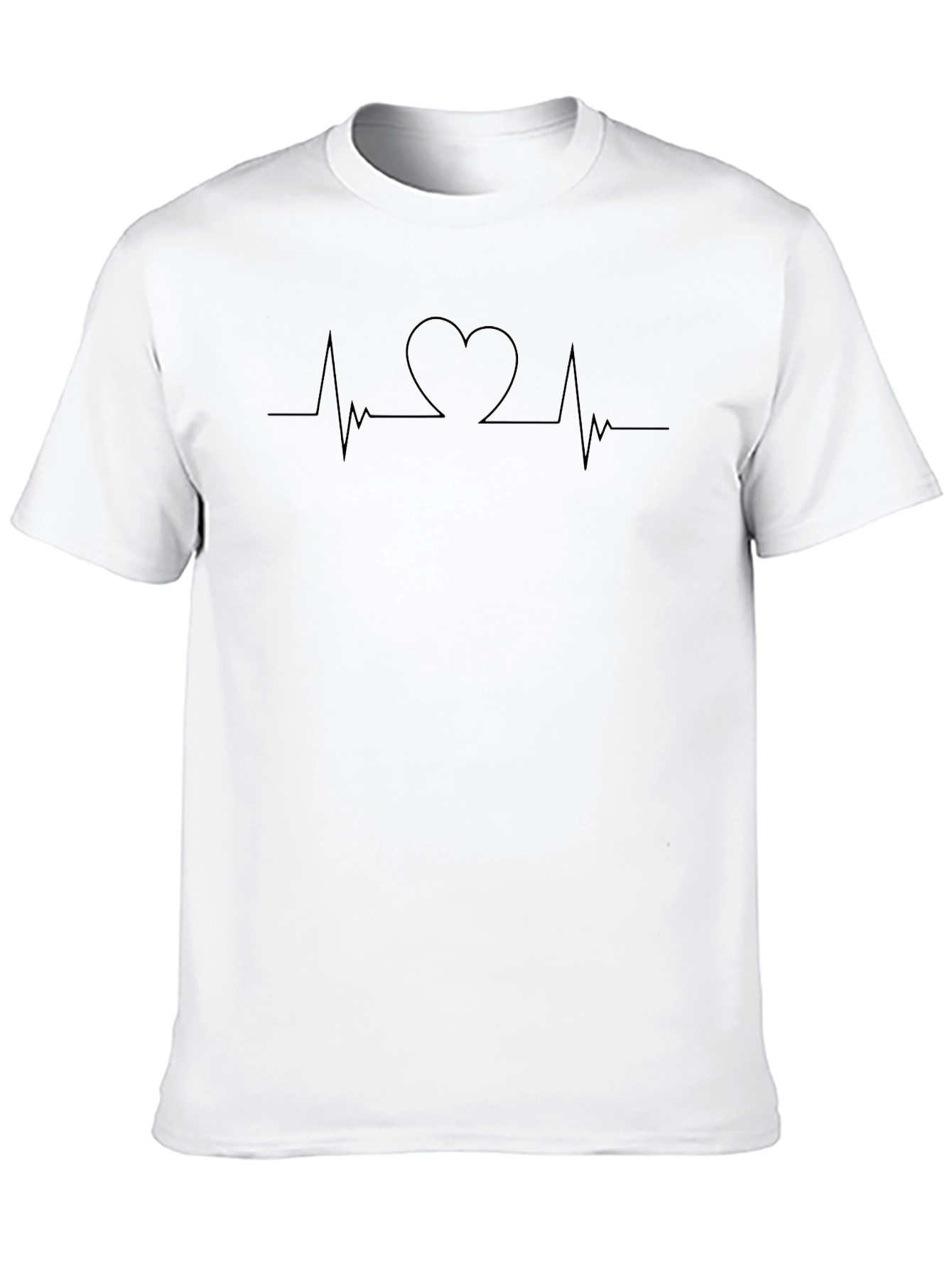 Black Heartbeat Graphic Tee - Classic Style view 10