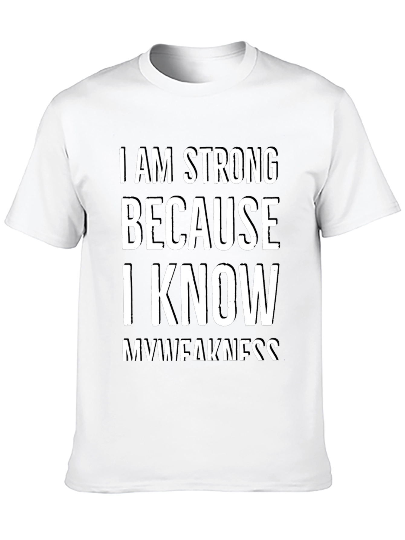 Black I Am Strong Men's Graphic T-Shirt view 10