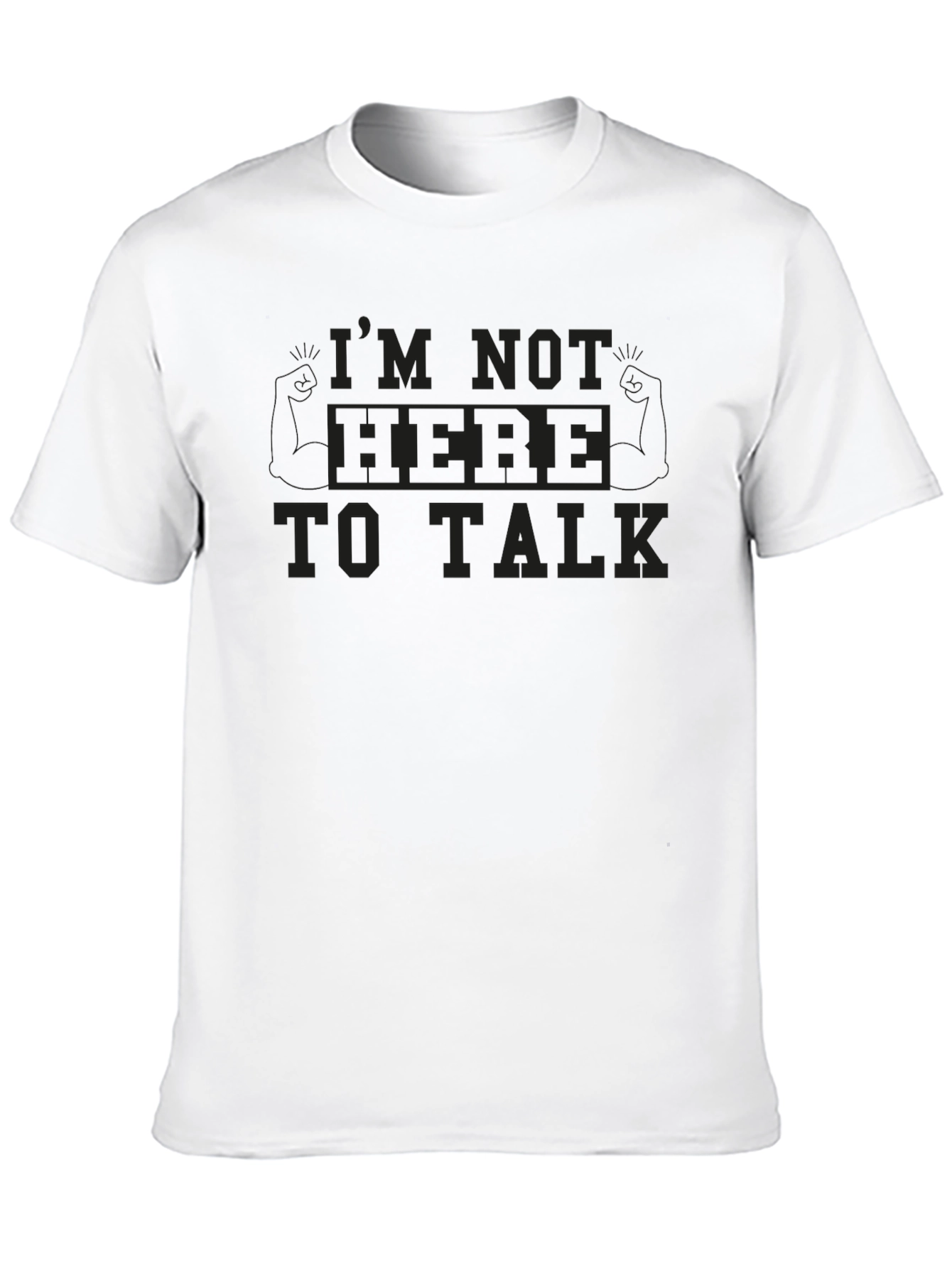 Black I'm Not Here to Talk Graphic Tee view 10