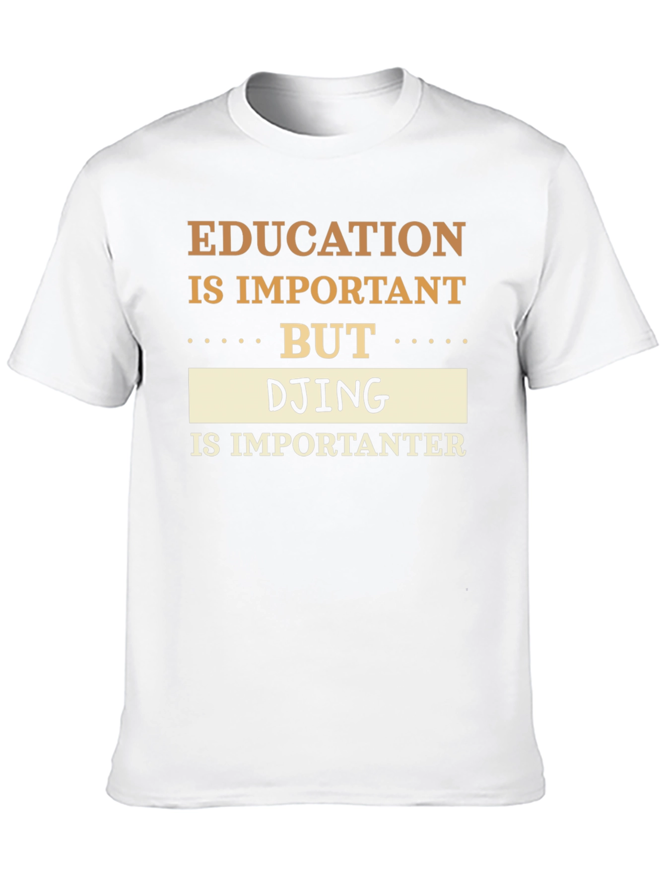 Black Education vs DJing T-Shirt Funny DJ Gift view 10