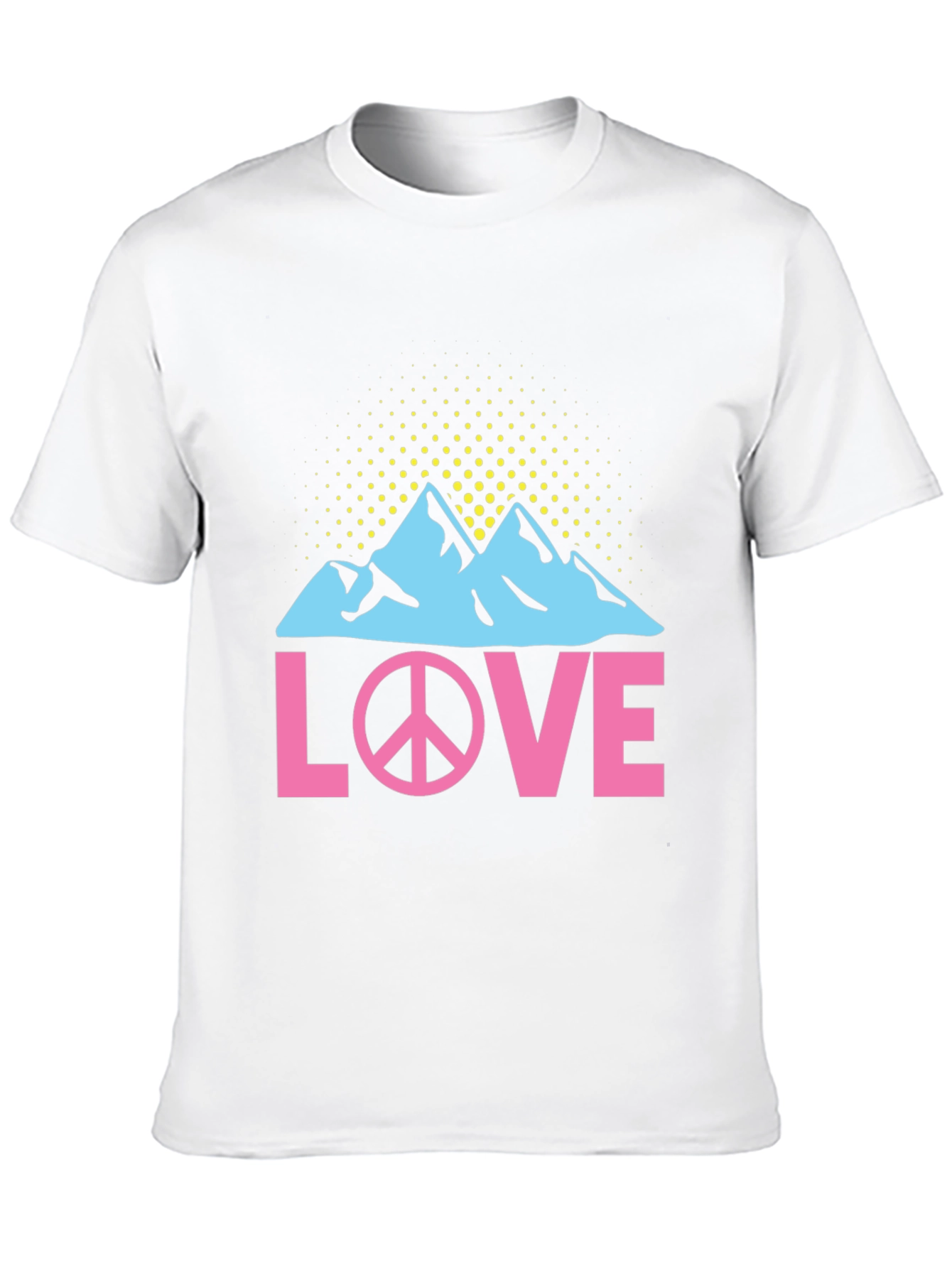 Black Peace Love Mountains Graphic T-Shirt view 10