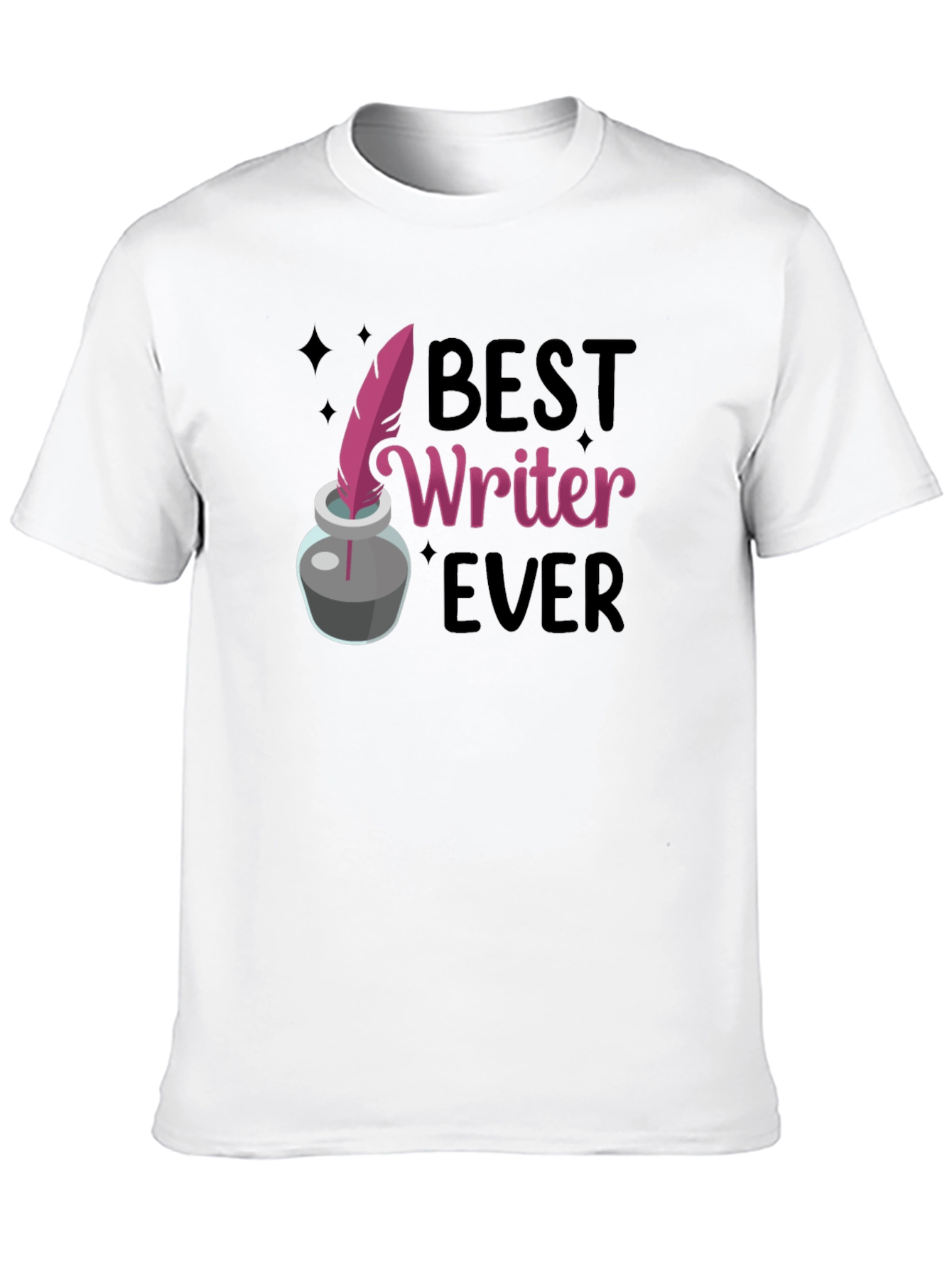 Black Best Writer Ever T-Shirt - Ink Quill Design view 10