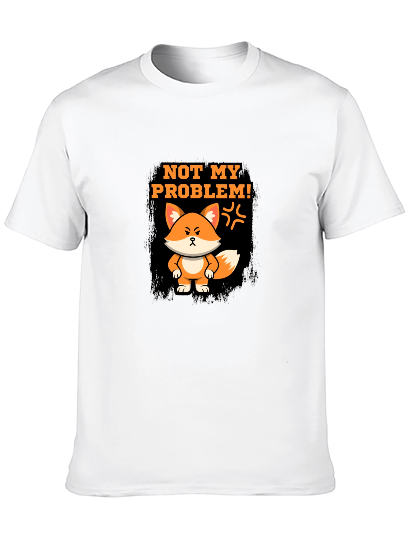 Black Not My Problem Fox Graphic T-Shirt view 10