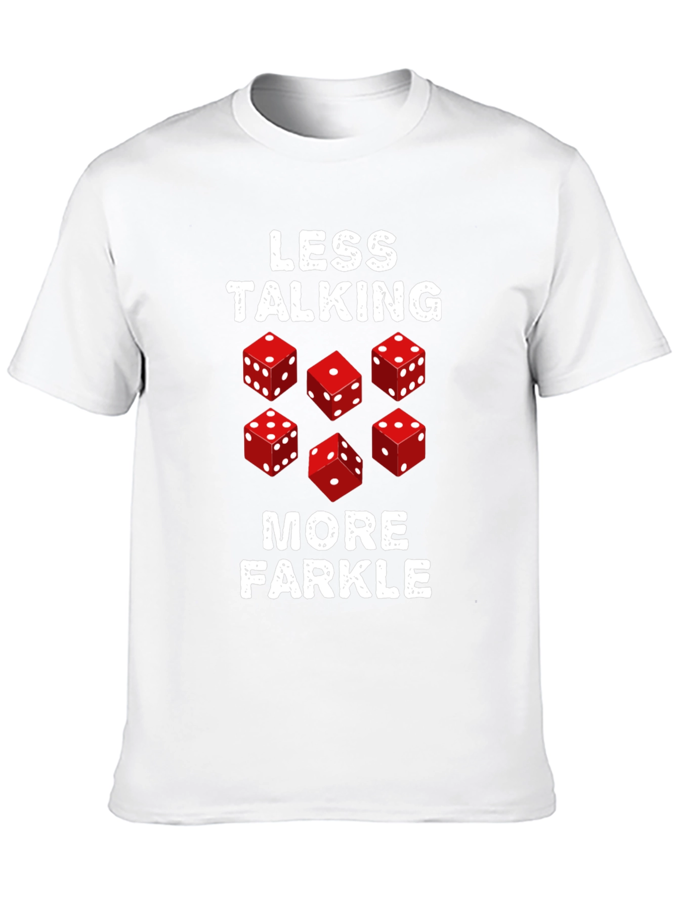 Black Less Talking More Farkle Dice Graphic T-Shirt view 10