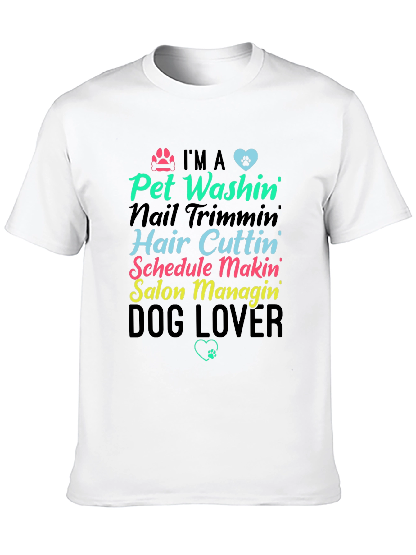 Black Pet Groomer Graphic T-Shirt view 10