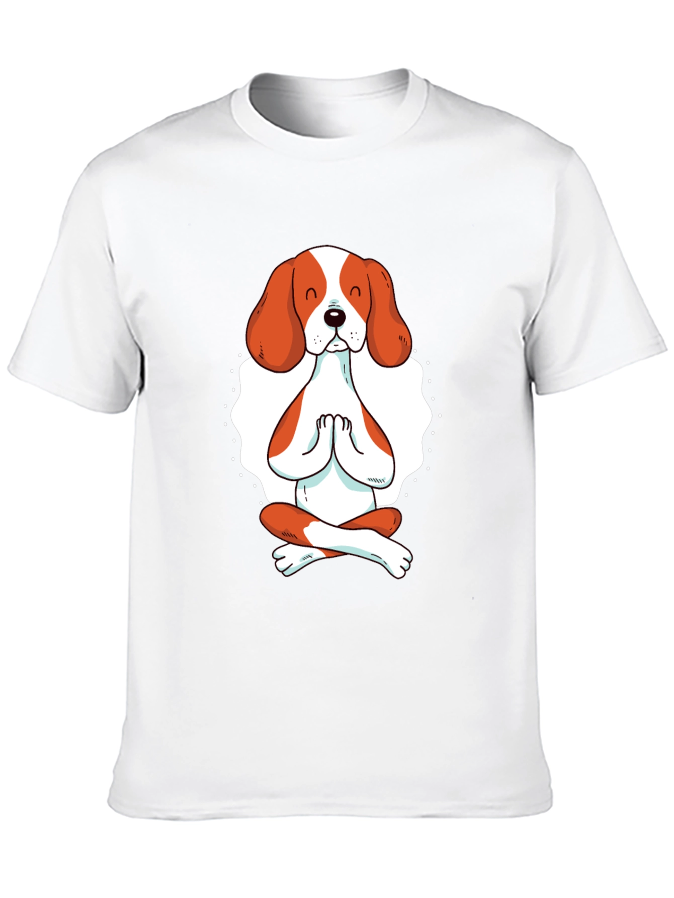 Black Yoga Dog Graphic Tee - Meditating Beagle T-Shirt view 10