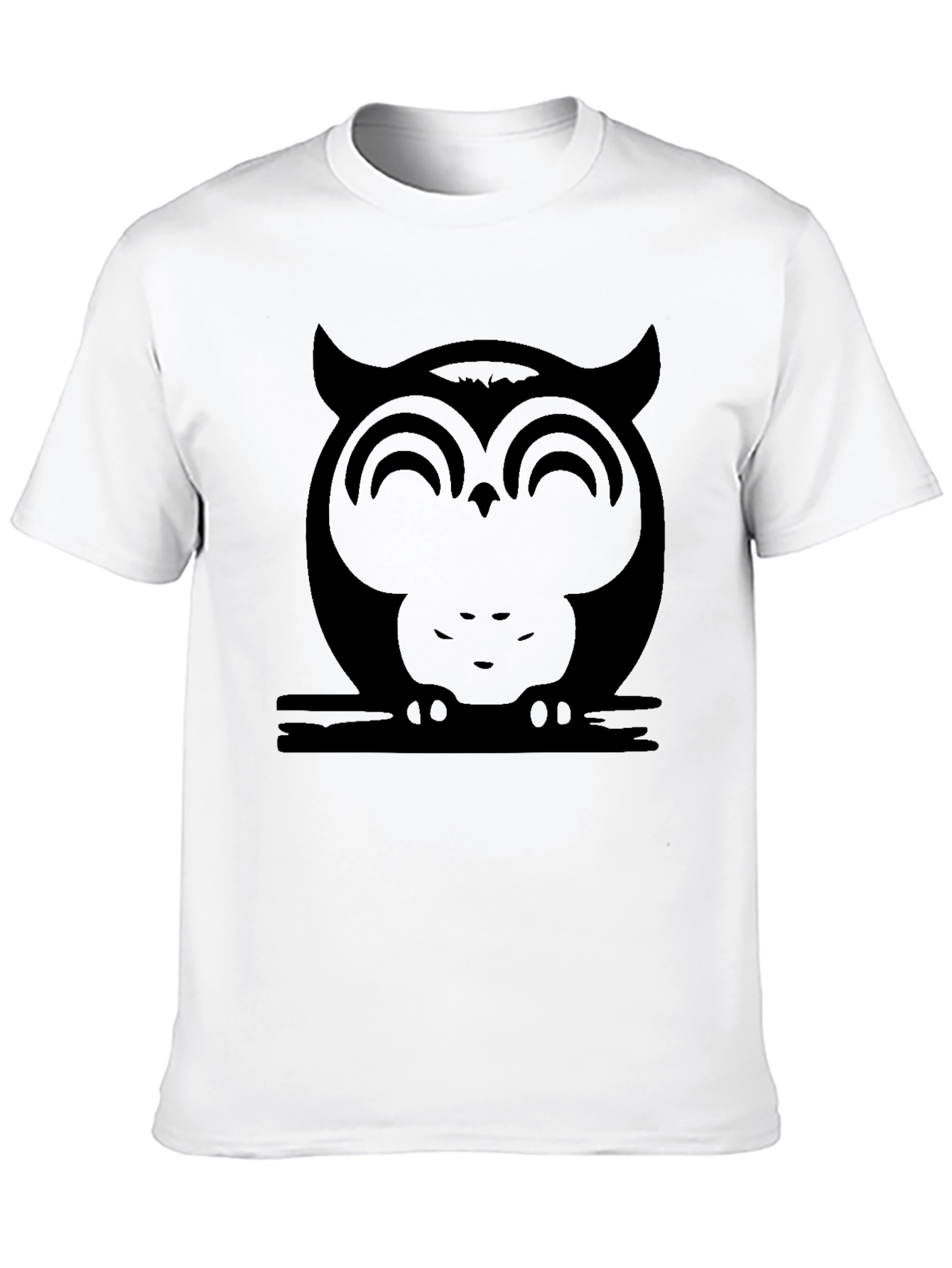 Black Owl Graphic Black T-Shirt - Unisex Style view 10