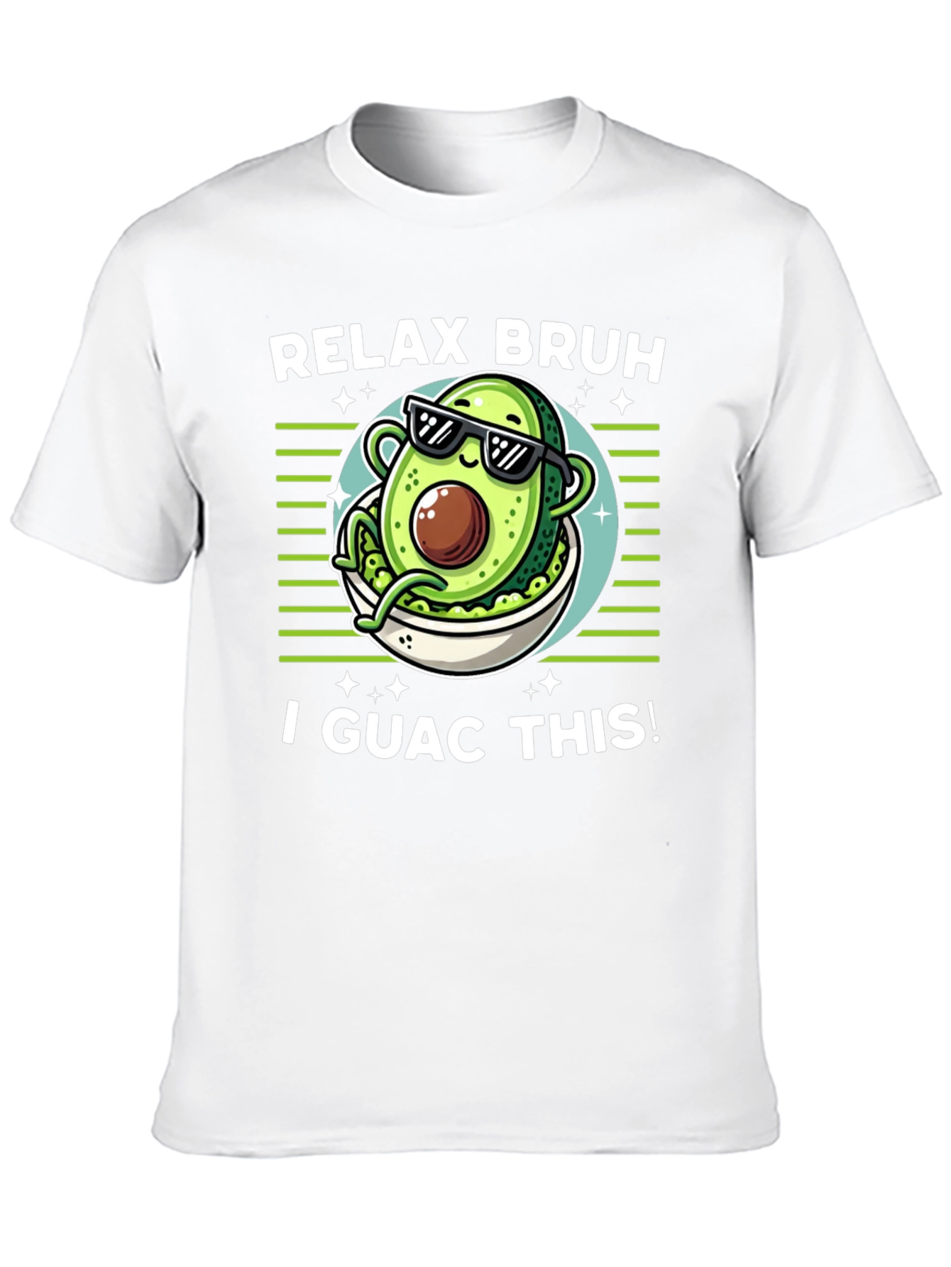 Black Relax Bruh I Guac This! Avocado T-Shirt view 10