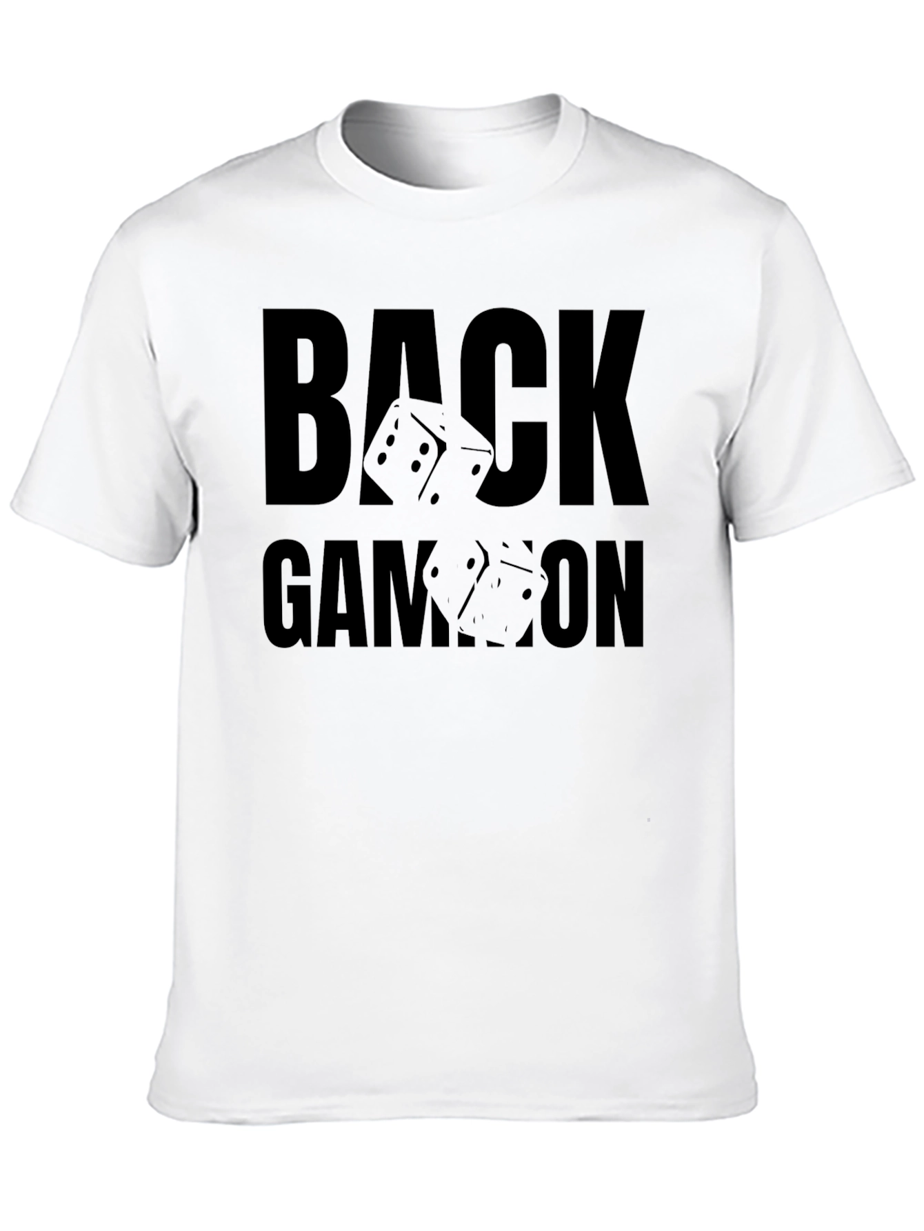 Black Backgammon Dice Graphic Tee - Black Cotton view 10