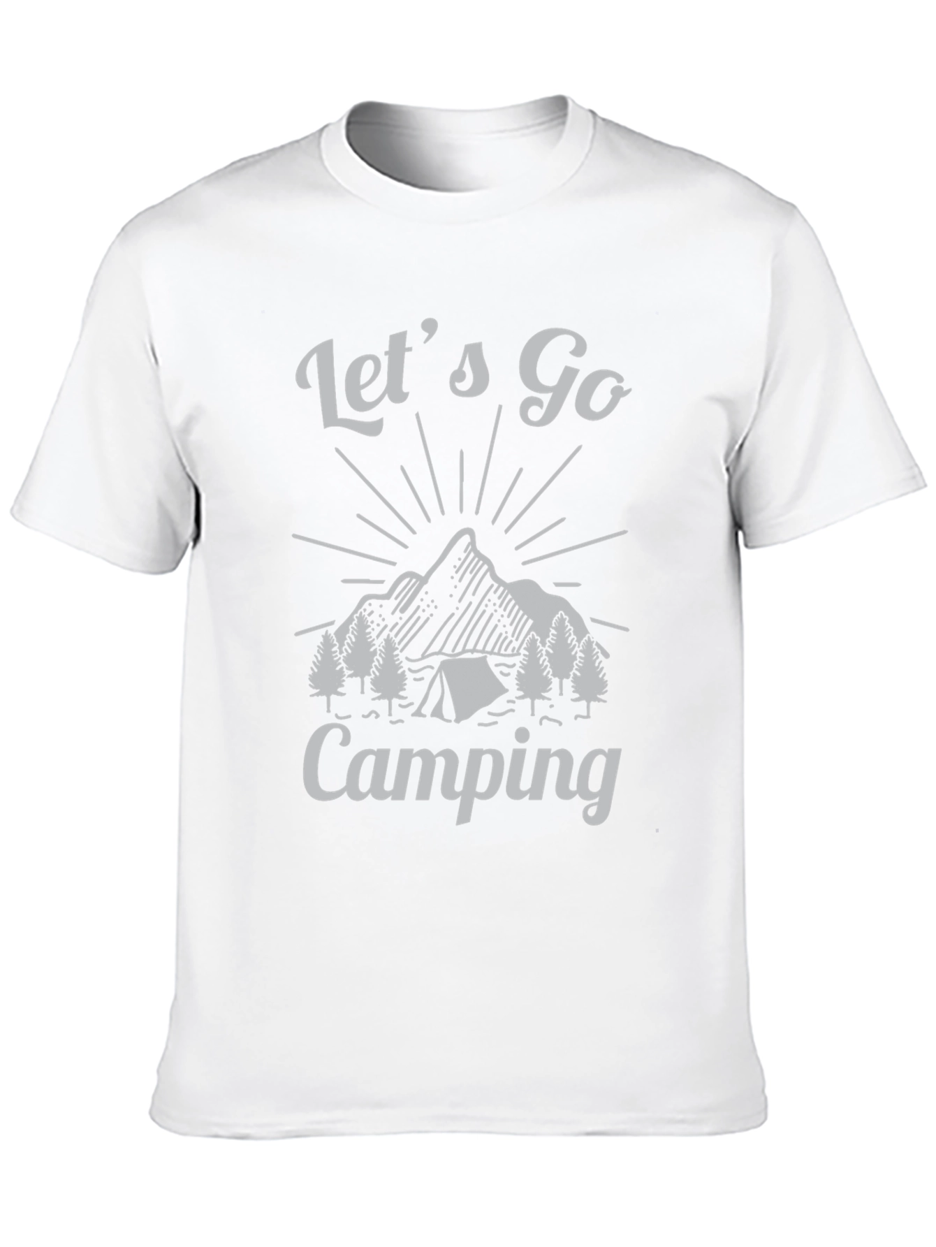 Black Let's Go Camping T-Shirt view 10
