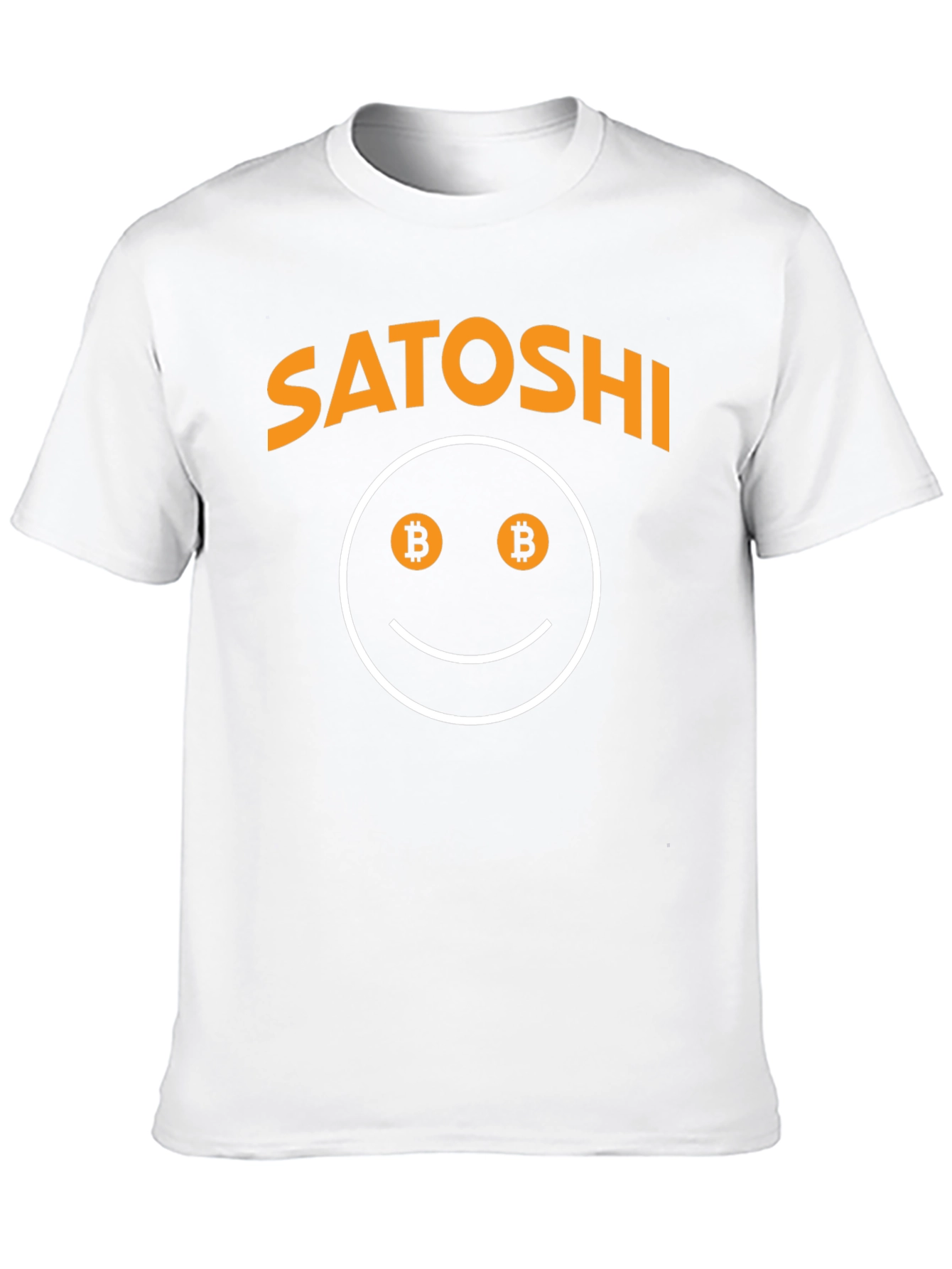 Black Satoshi Bitcoin Smiley Face Graphic Tee view 10