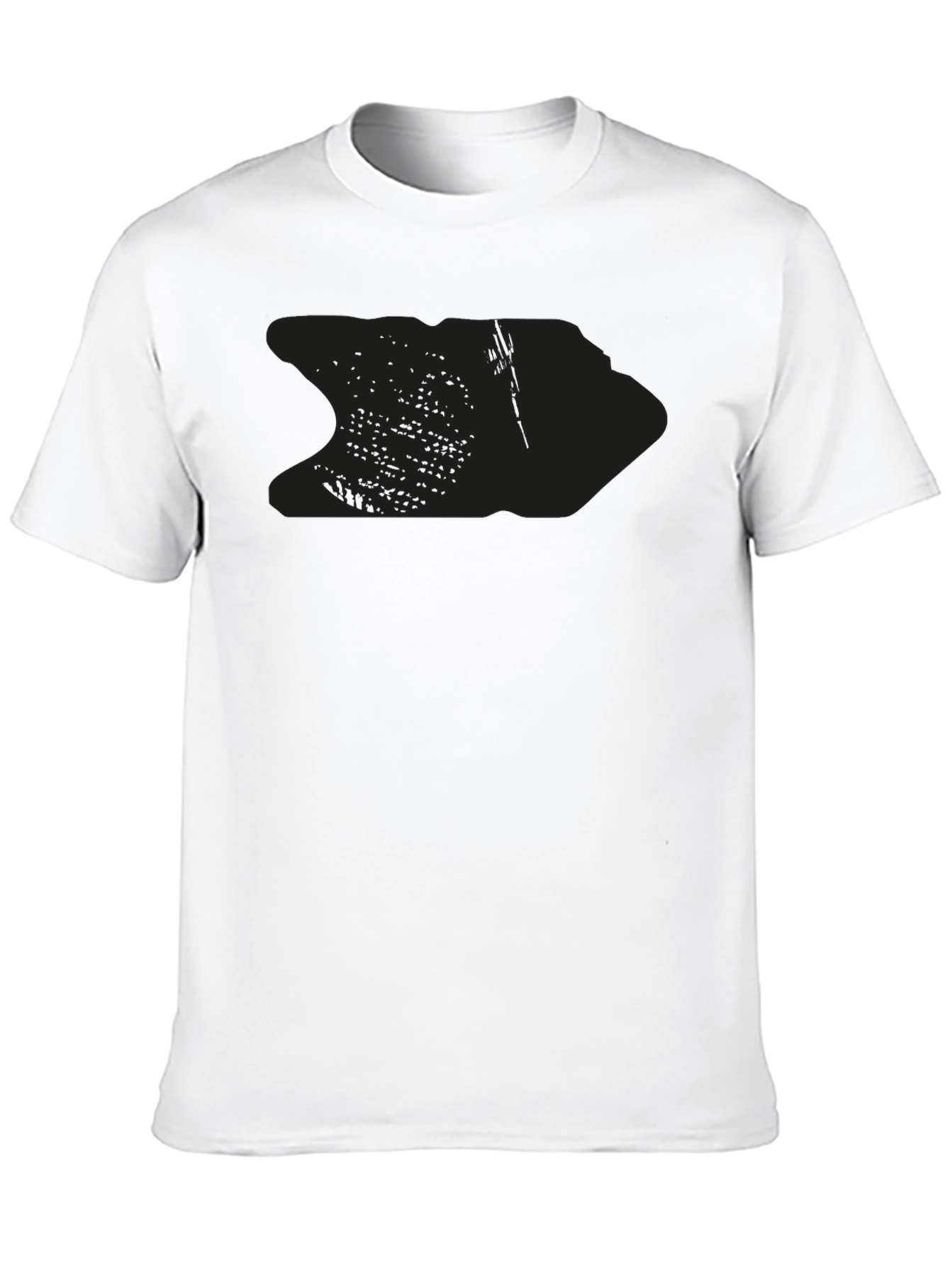 Black Men's Solid Black Crew Neck Short Sleeve T-Shirt view 10