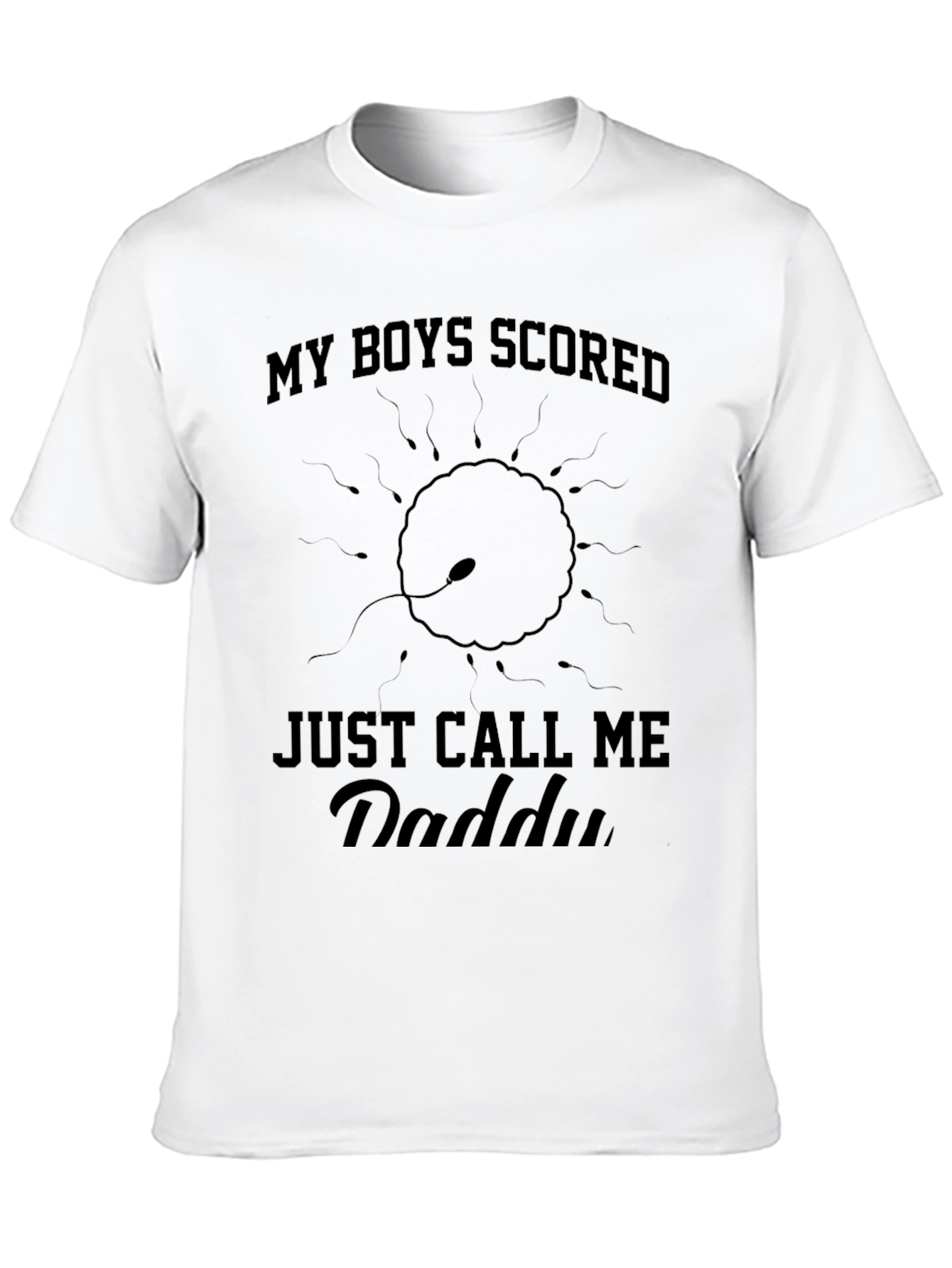 Black My Boys Scored T-Shirt - Funny Dad Tee view 10