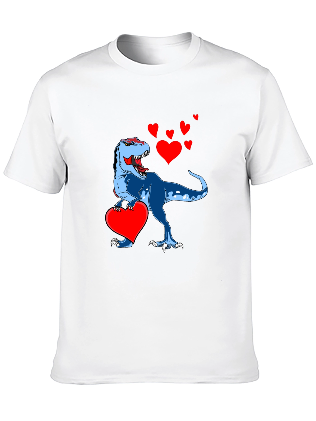 Black Dino Love T-Shirt: Tyrannosaurus Rex Heart Valentine's Day view 10