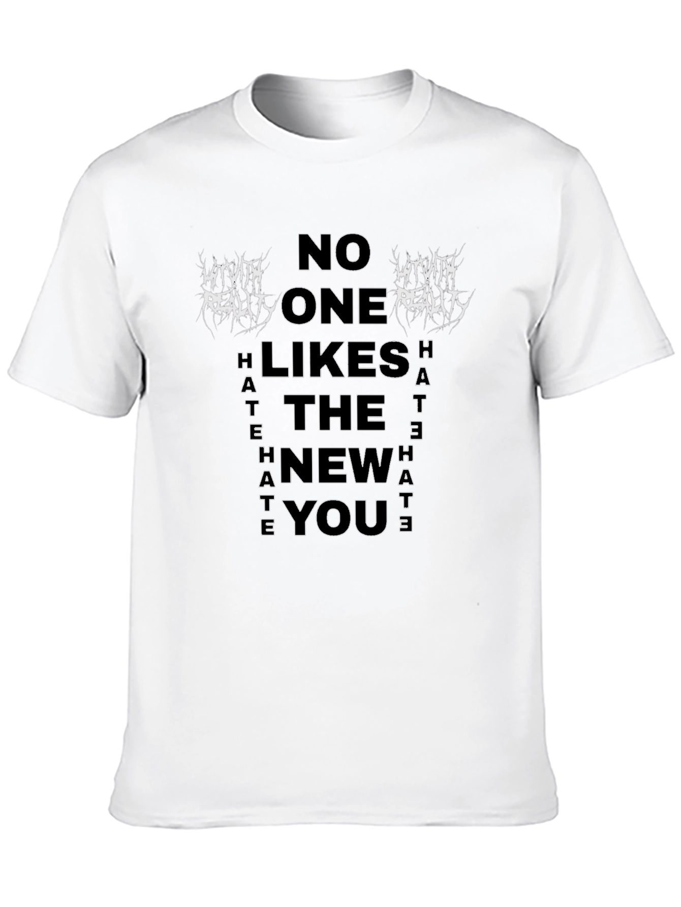 Black No One Likes the New You Graphic T-Shirt view 10