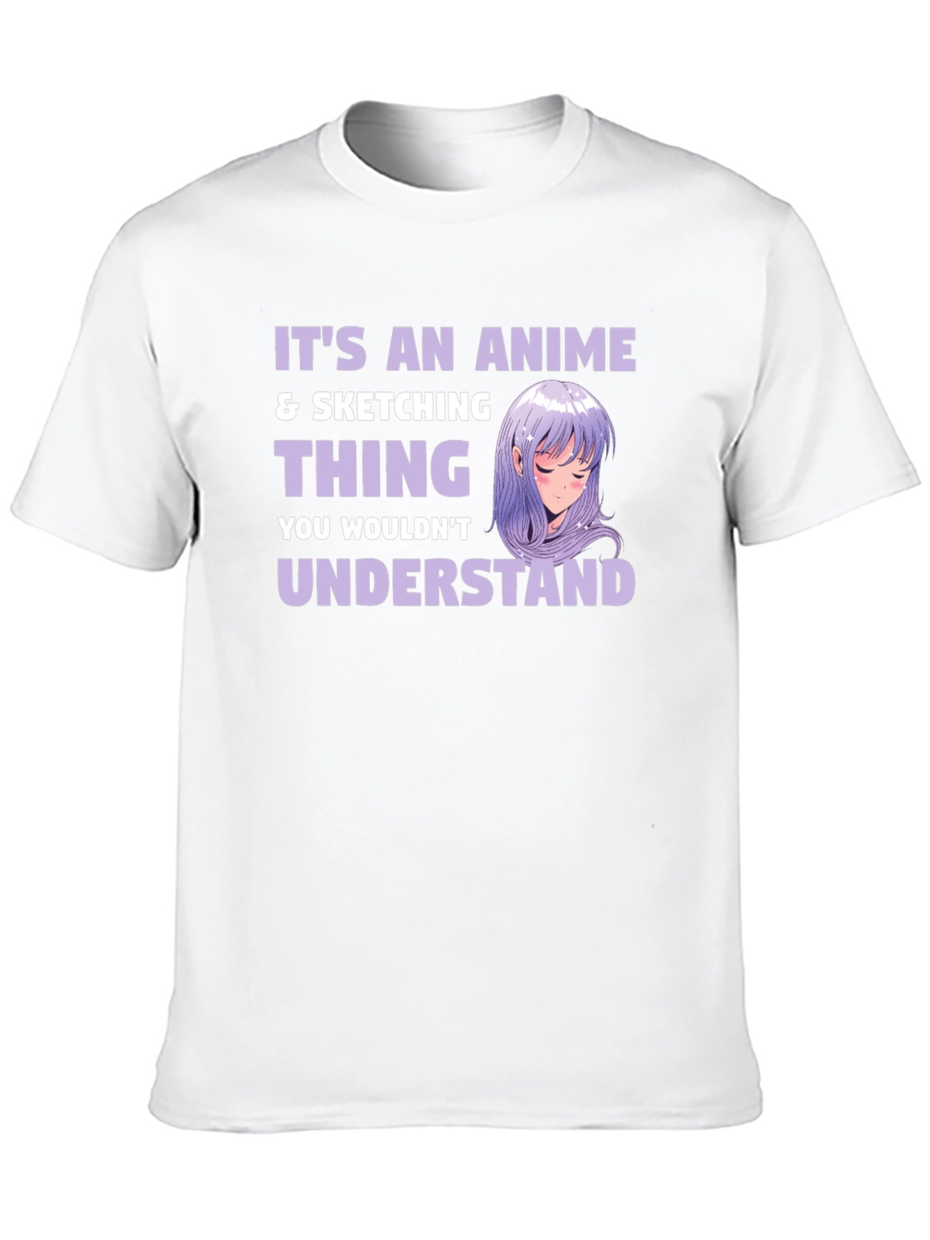 Black Anime & Sketching Thing T-Shirt view 10