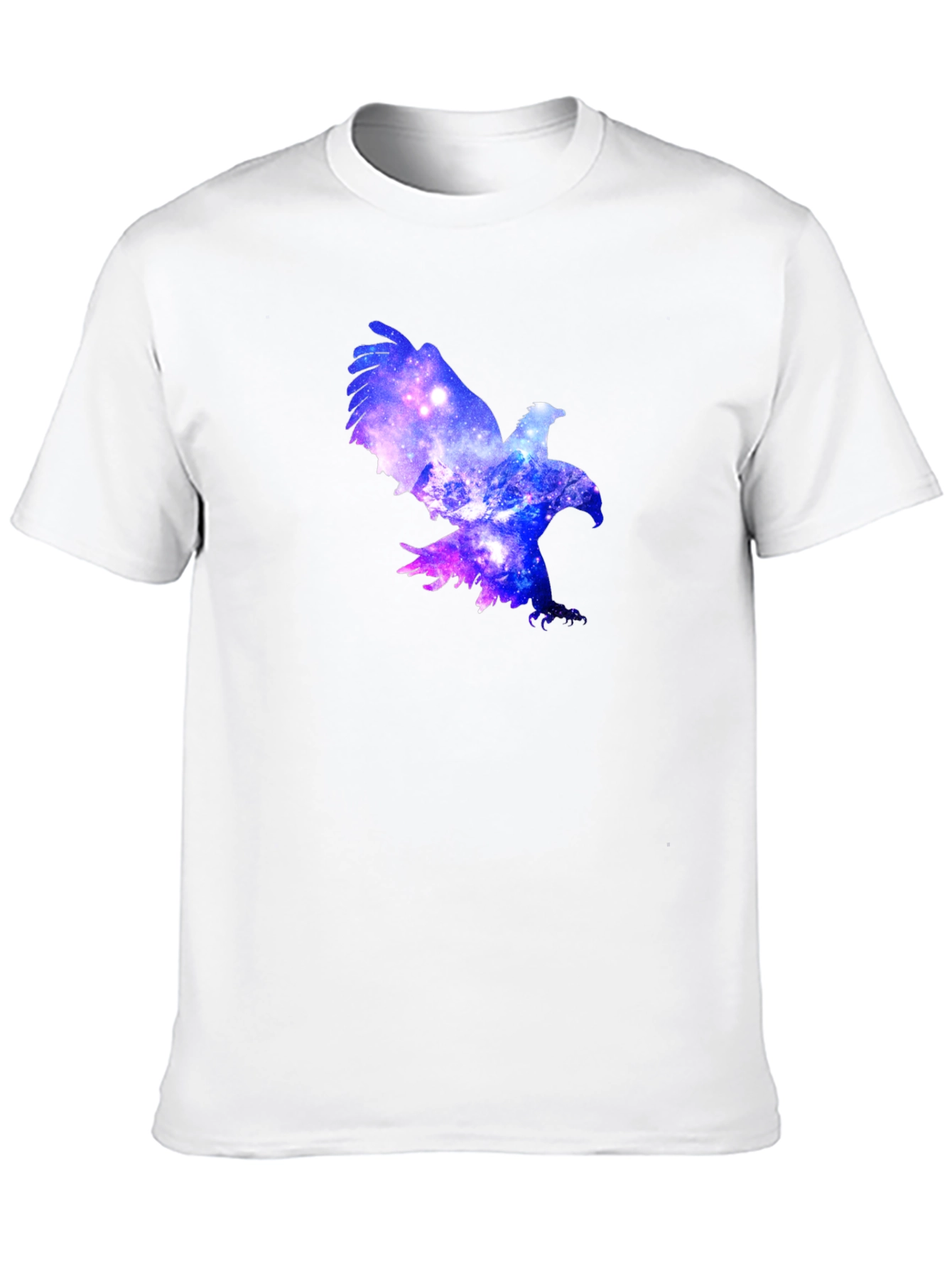 Black Galaxy Eagle Black T-Shirt - Unique Graphic Tee view 10