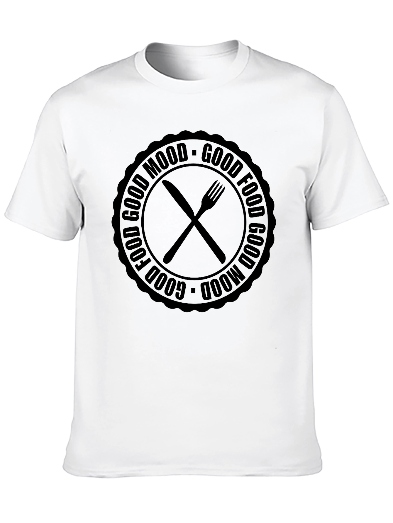 Black Good Food Good Mood Graphic T-Shirt view 10