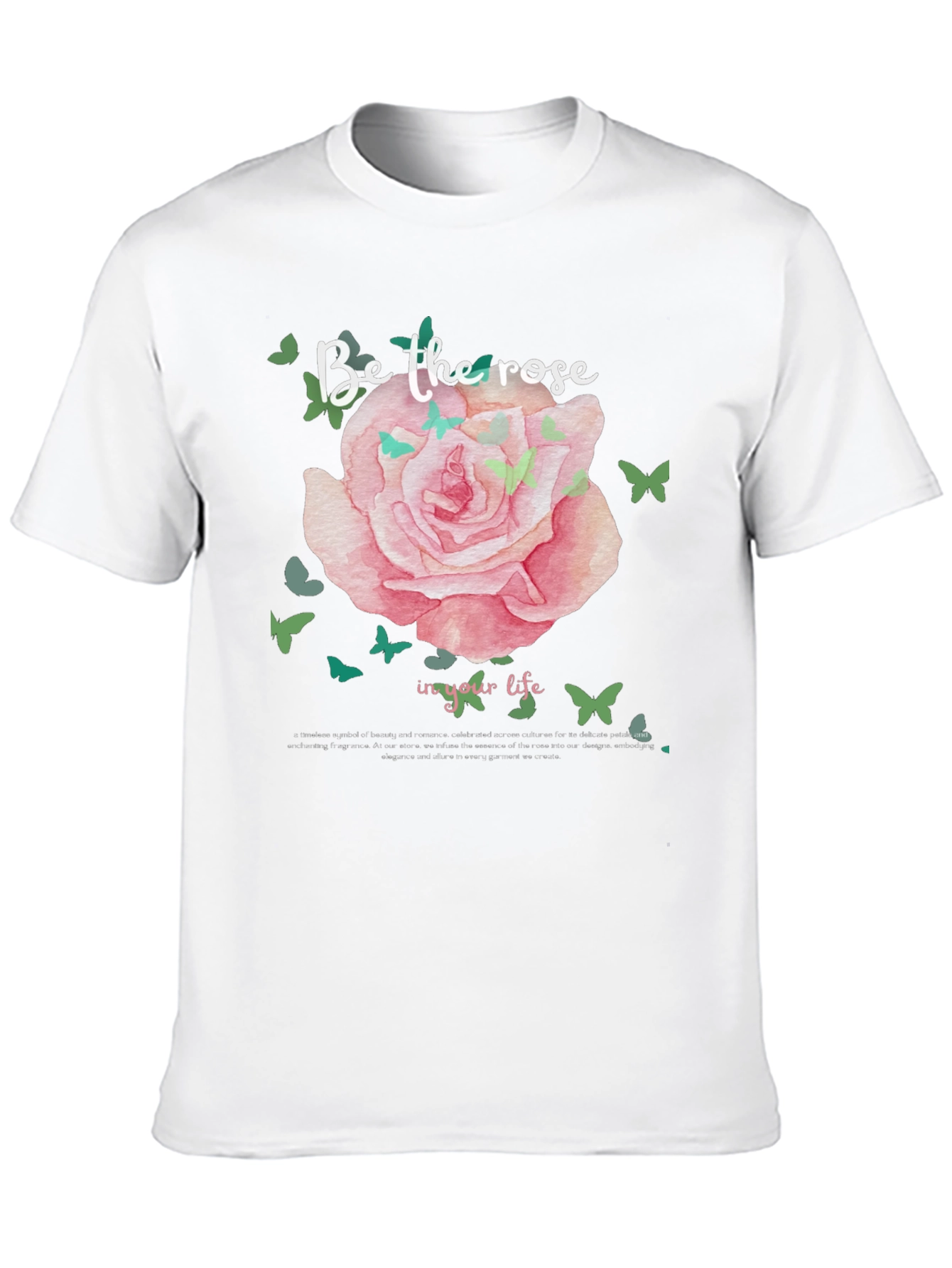 Black Rose Graphic Tee - Be The Rose in Your Life T-Shirt view 10