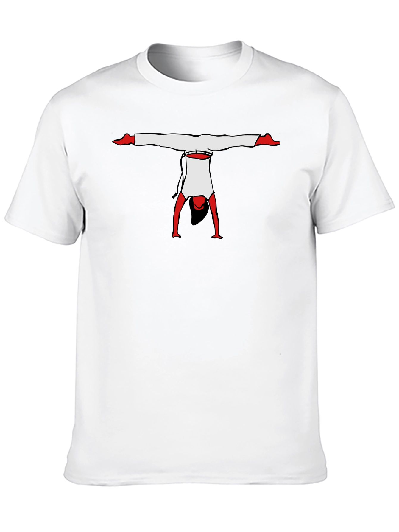 Black Cool Handstand Graphic Tee - Unique Black T-Shirt view 10