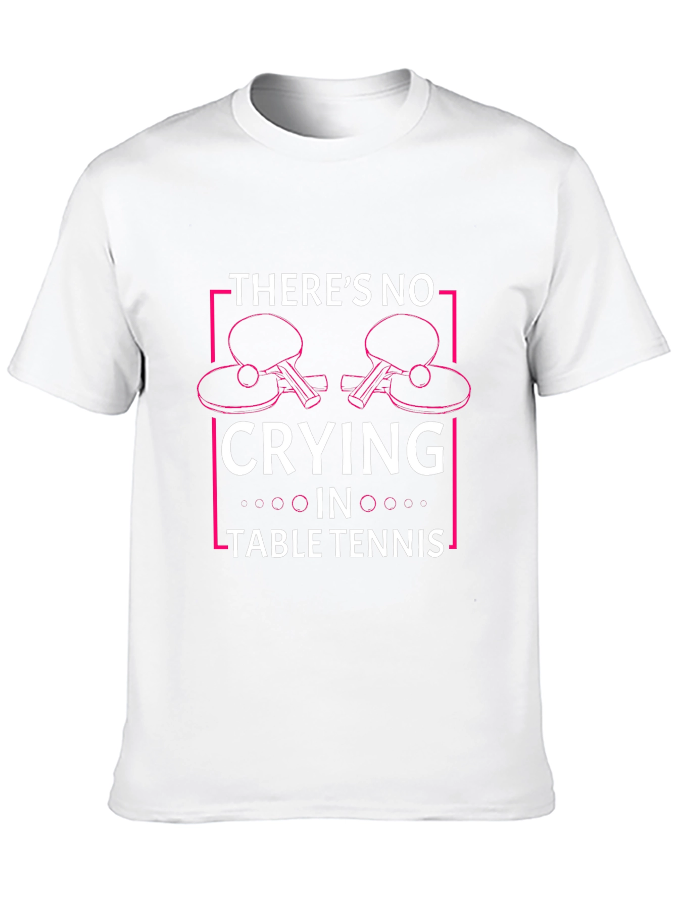 Black There's No Crying in Table Tennis T-Shirt view 10
