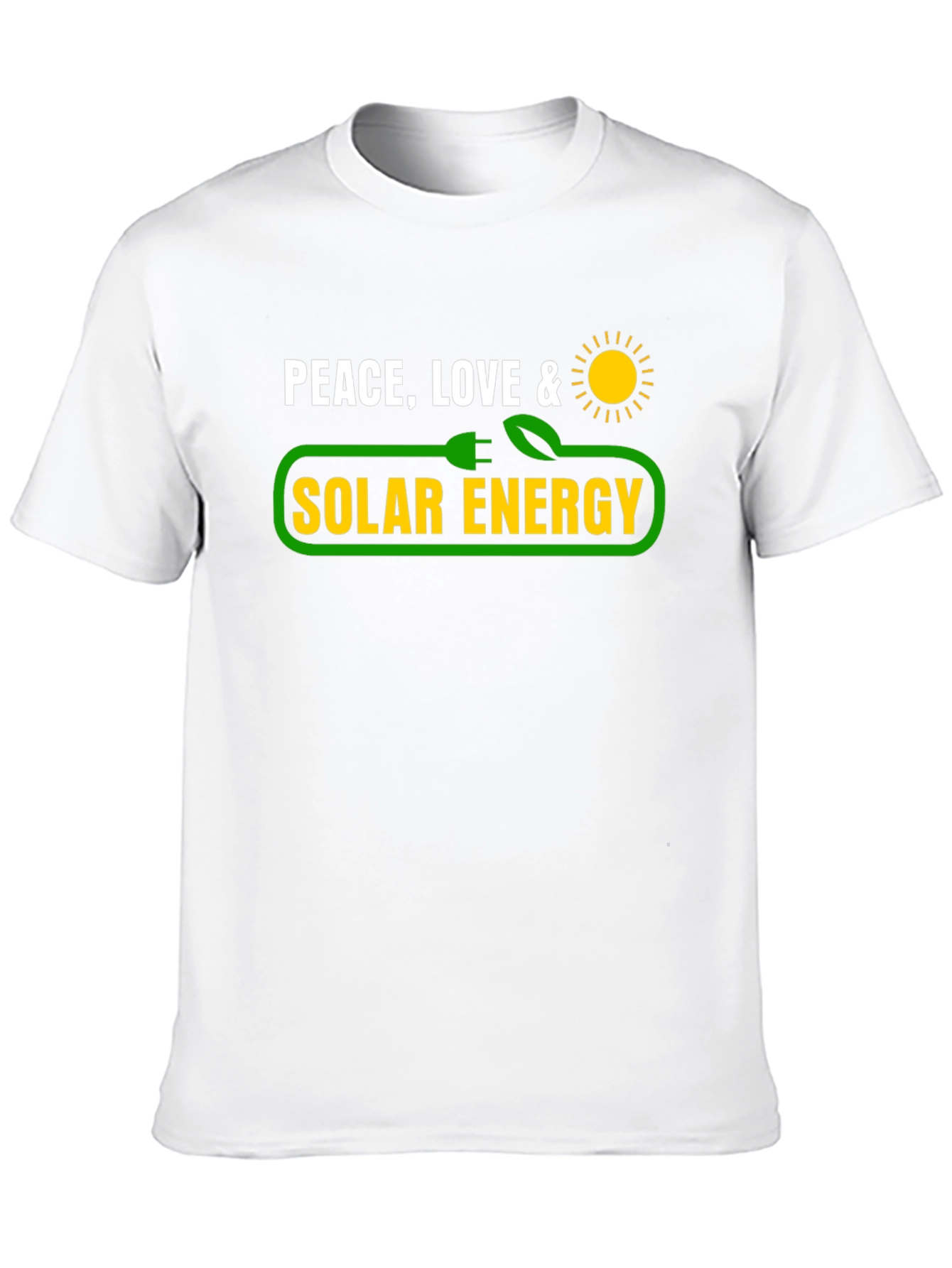Black Peace Love & Solar Energy Graphic T-Shirt view 10