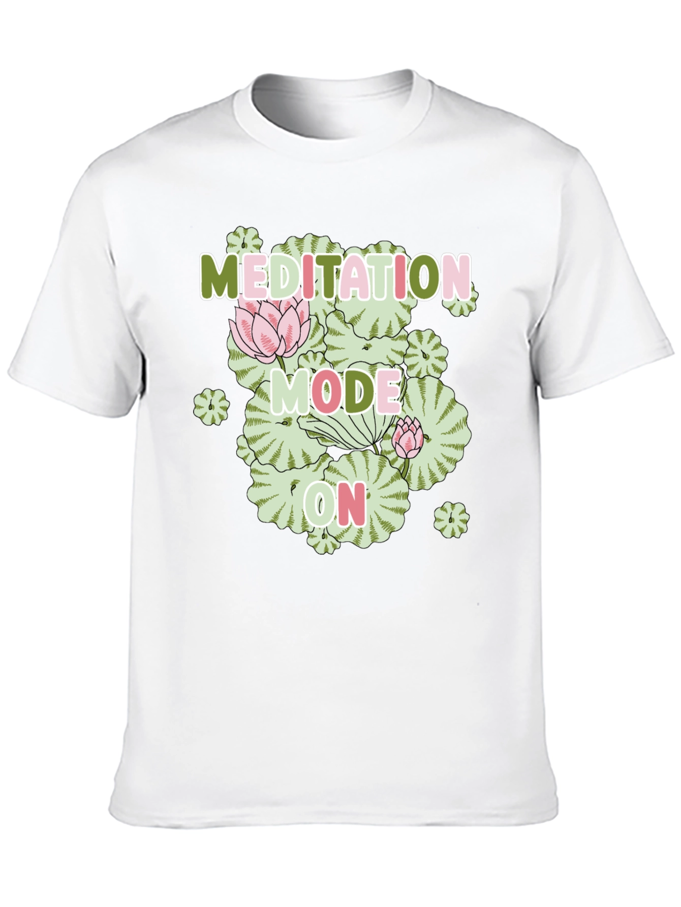 Black Meditation Mode On Graphic Tee view 10